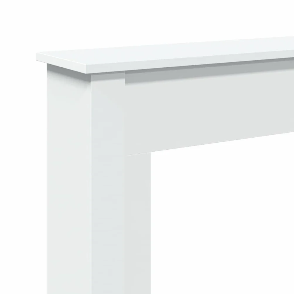 vidaXL Obudowa kominka, biała, 75x20x87,5 cm, materiał drewnopochodny, obudowy kominków, rama kominka, zabudowa kominka, kominek, gzyms do kominka