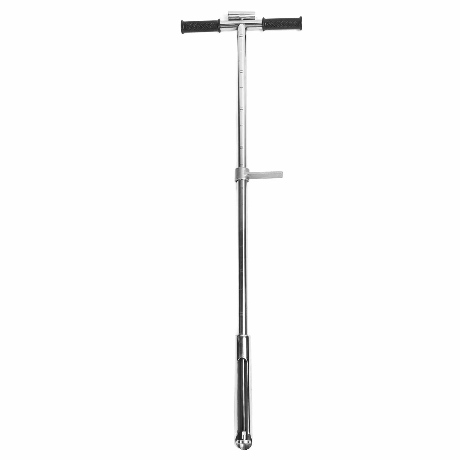 Wakects Sonda do badania gleby, sonda do próbkowania gleby ze stali nierdzewnej, 105 cm, zestaw do testowania gleby w stylu T, z pedałem i uchwytem, wlot 38 mm do pobierania próbek gleby, pielęgnacji