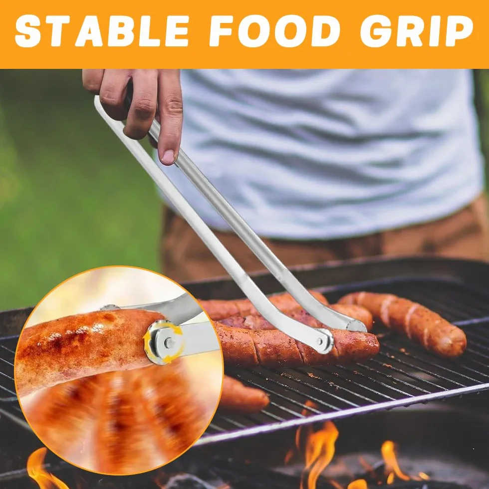 Mineup Szczypce do grillowania 38 cm 2 sztuki z silikonową szczotką