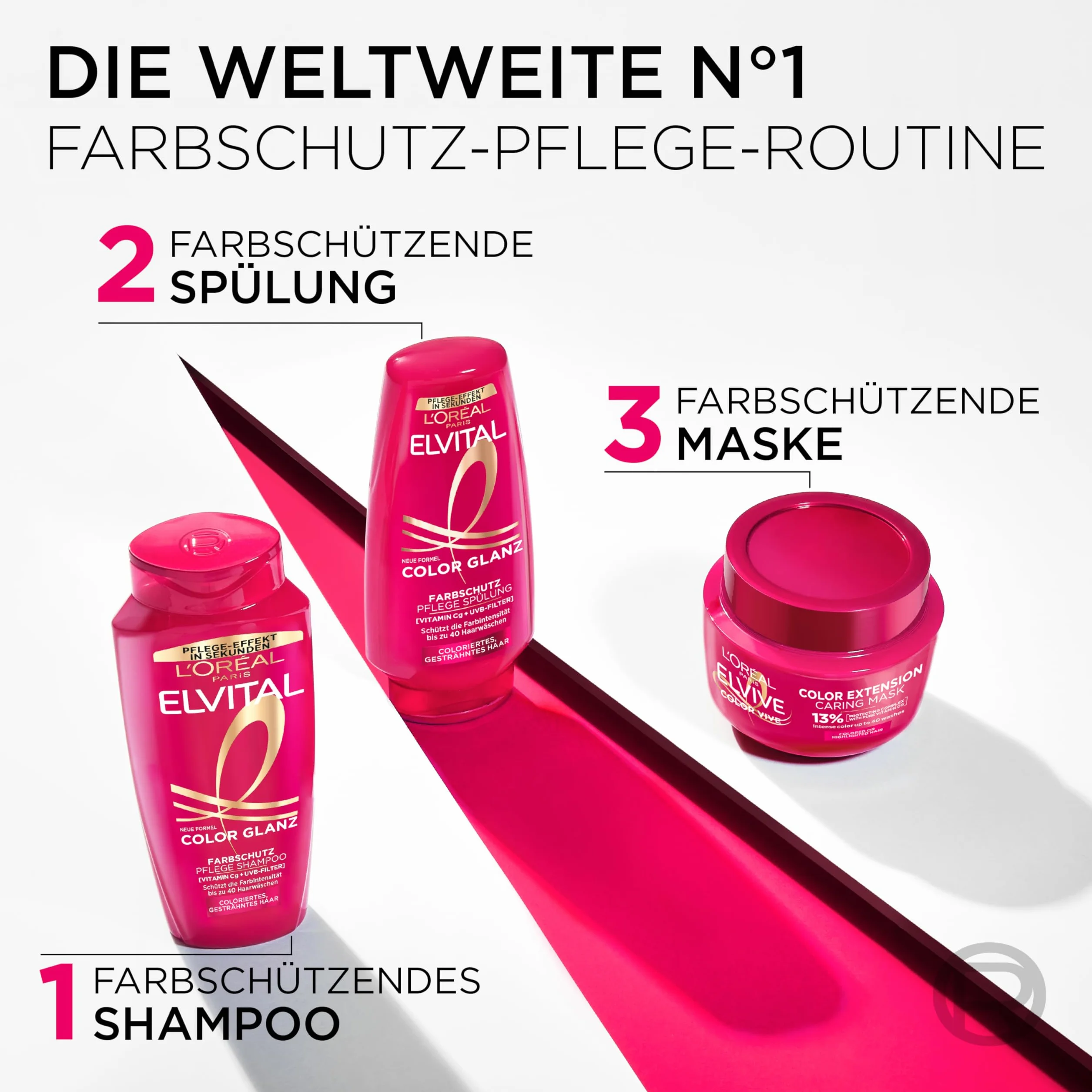 L'Oréal Paris Elvital Color Glanz Maska do Włosów, 300 ml