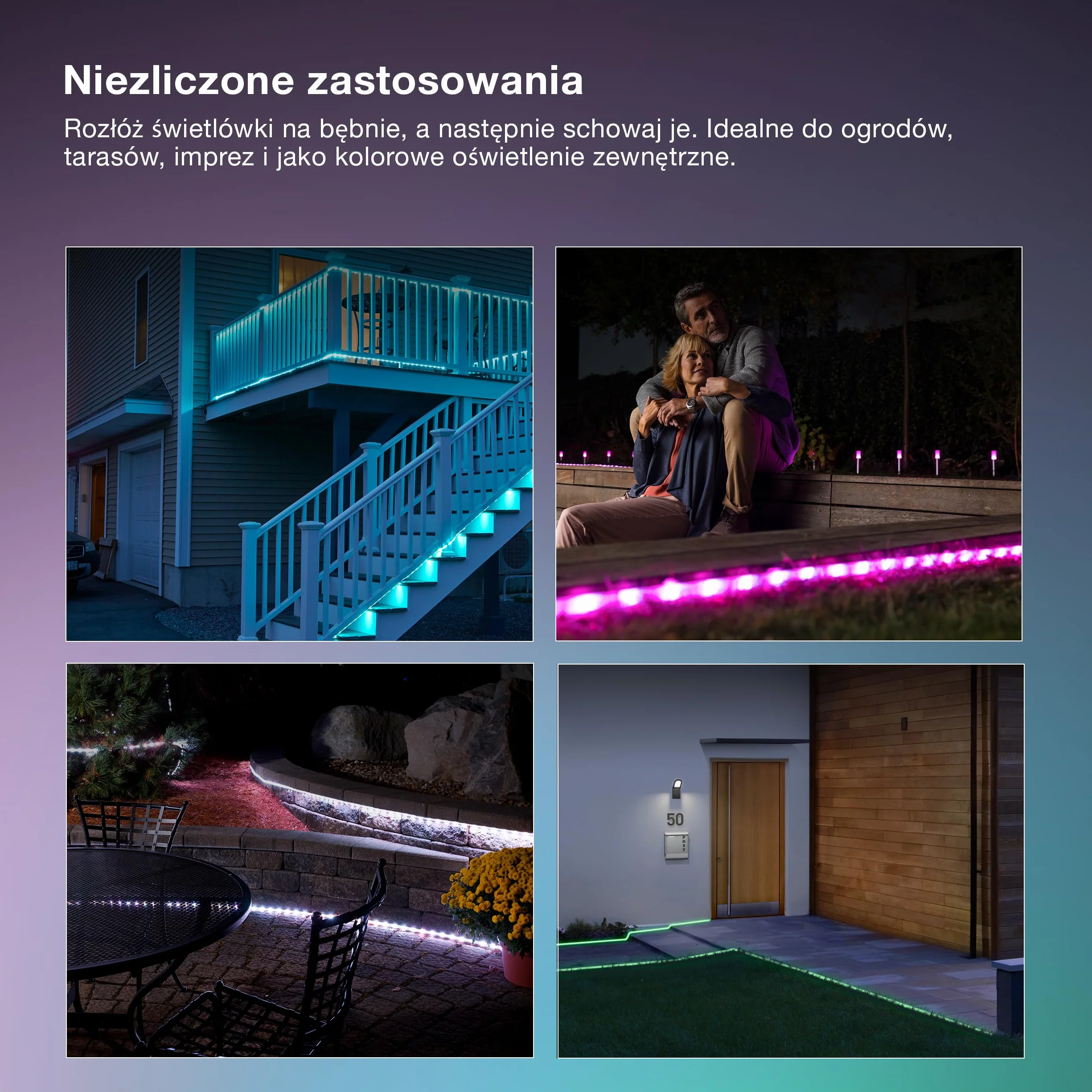 OSRAM Taśma LED Outdoor Flex RGB 15M IP65, w tym pilot zdalnego sterowania, możliwość przedłużenia do 50 m, z bębnem kablowym, kablem połączeniowym, akcesoriami