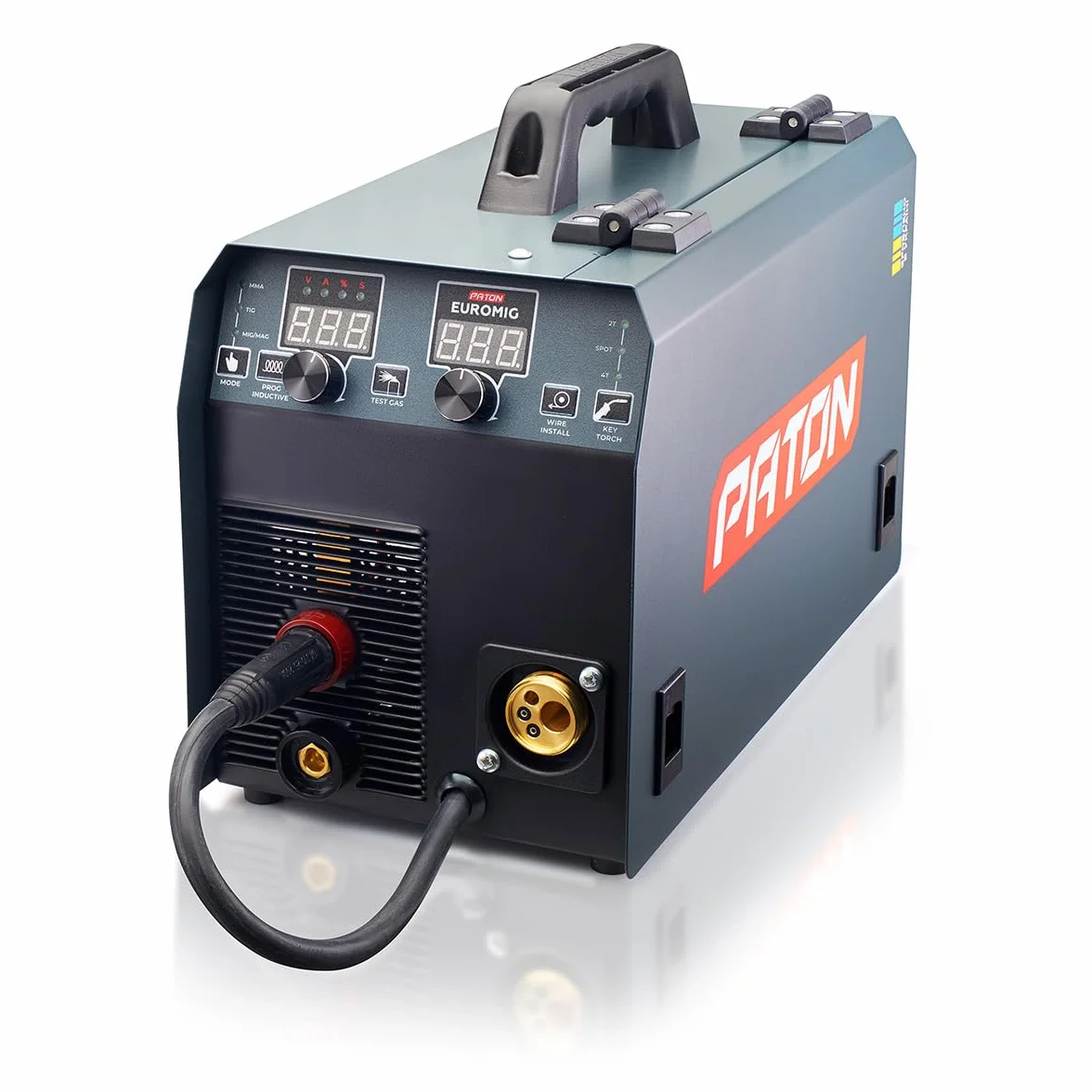 PATON EuroMIG 150A cyfrowa spawarka 230V z MIG i podajnikiem – profesjonalna półautomat spawalniczy do zastosowań przemysłowych, inwertorowa spawarka MIG do pracy zawodowej