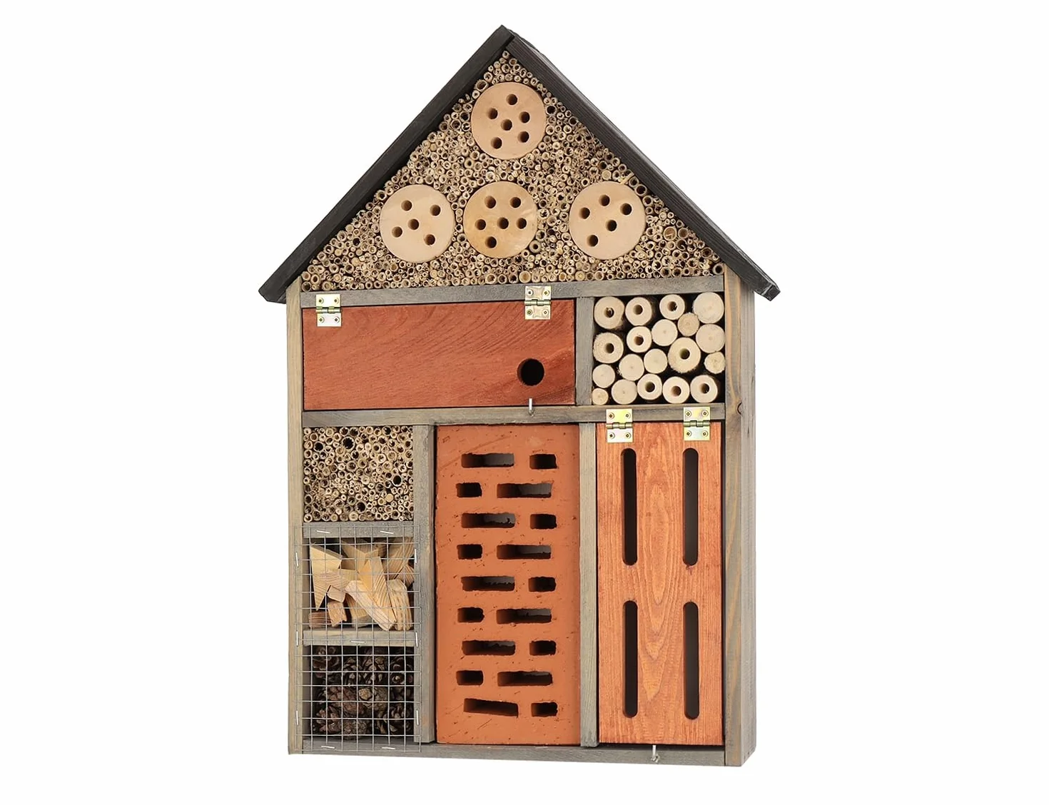 Mazur Domek dla Owadów 58x37 cm Drewniany Hotel dla Pszczół Motyli Biedronek