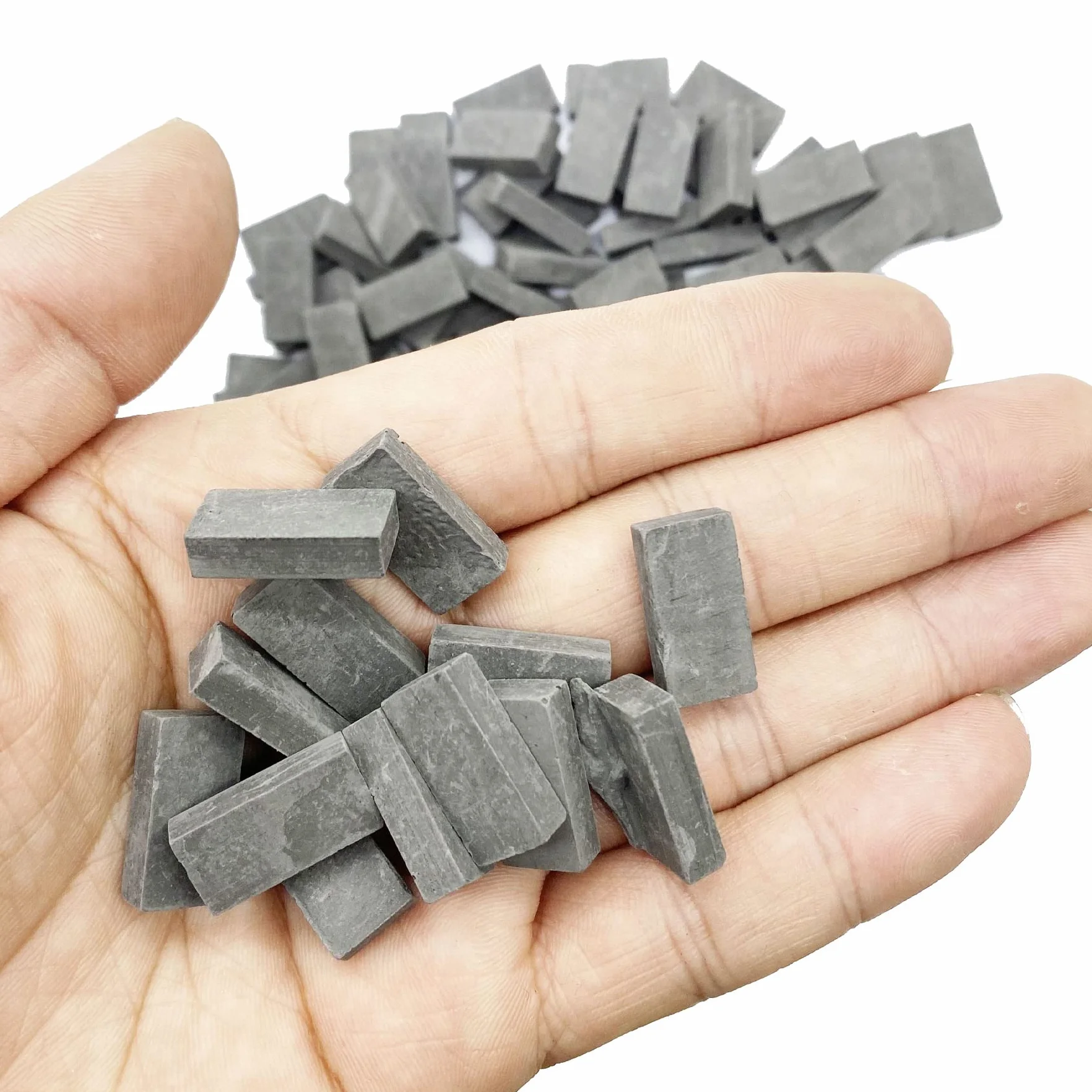 Woohome Zestaw 500 mini klocków cegły szare 1:16 do domku dla lalek dioramy