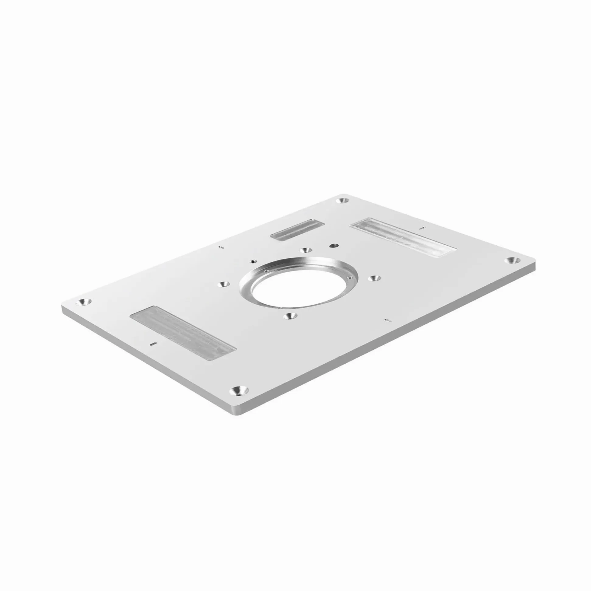 Uniwersalna Wielofunkcyjna Elektryczna Frezarka Do Drewna Przycinania Flip Plate Prowadnica Stołu Router Wkładka Płytka Obróbki Precyzja, Odporność Na ZużYcie(Black)