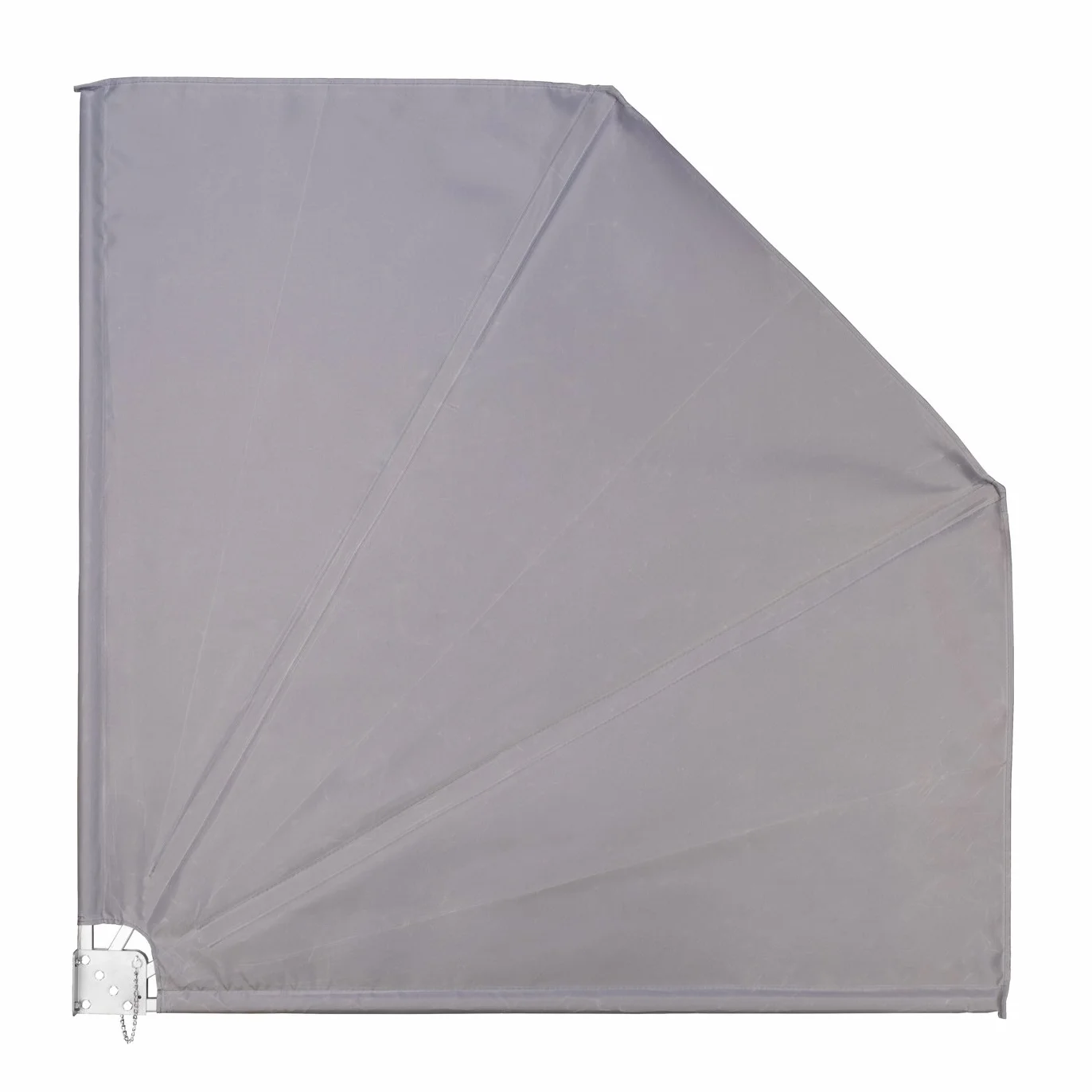 Ventanara® Wachlarz balkonowy, beżowo-szary, ochrona przed wzrokiem, ochrona przed wiatrem, żagiel przeciwsłoneczny (120 x 120 cm, szary)