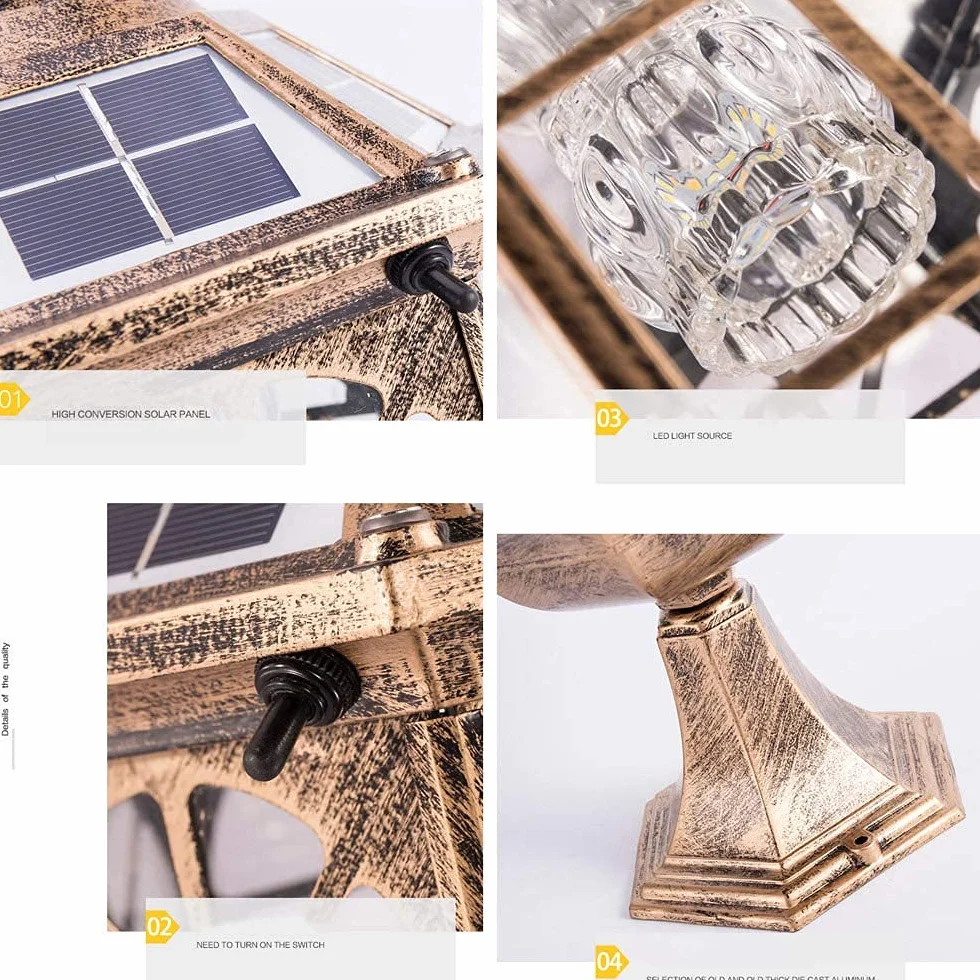 Oświetlenie Dziedzińca, Oświetlenie Placu, Oświetlenie Led Dwukolorowe, Ściemnialne, Solarne, Szklane, Metalowe, Aluminiowe, Słupkowe, Oświetlenie Ogrodowe, Ulica, D,Brass