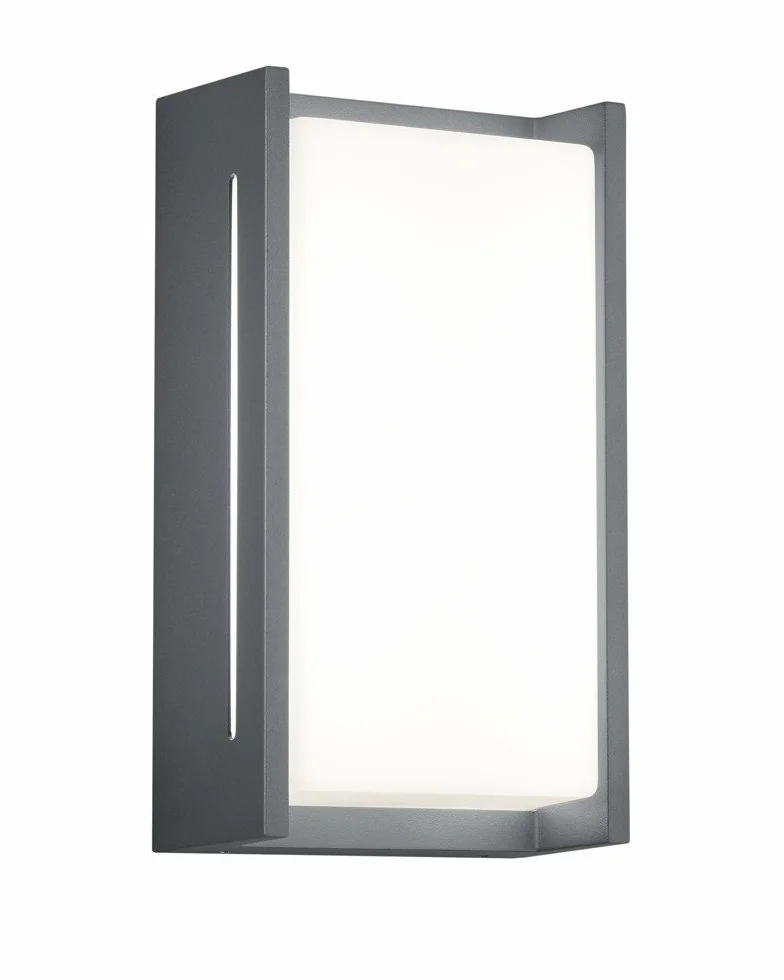 Trio Leuchten 227360142 Indus A+, zewnętrzna lampa ścienna LED, aluminium, 8,5 W, zintegrowana, antracytowa, 7,2 x 12,9 x 23,3 cm