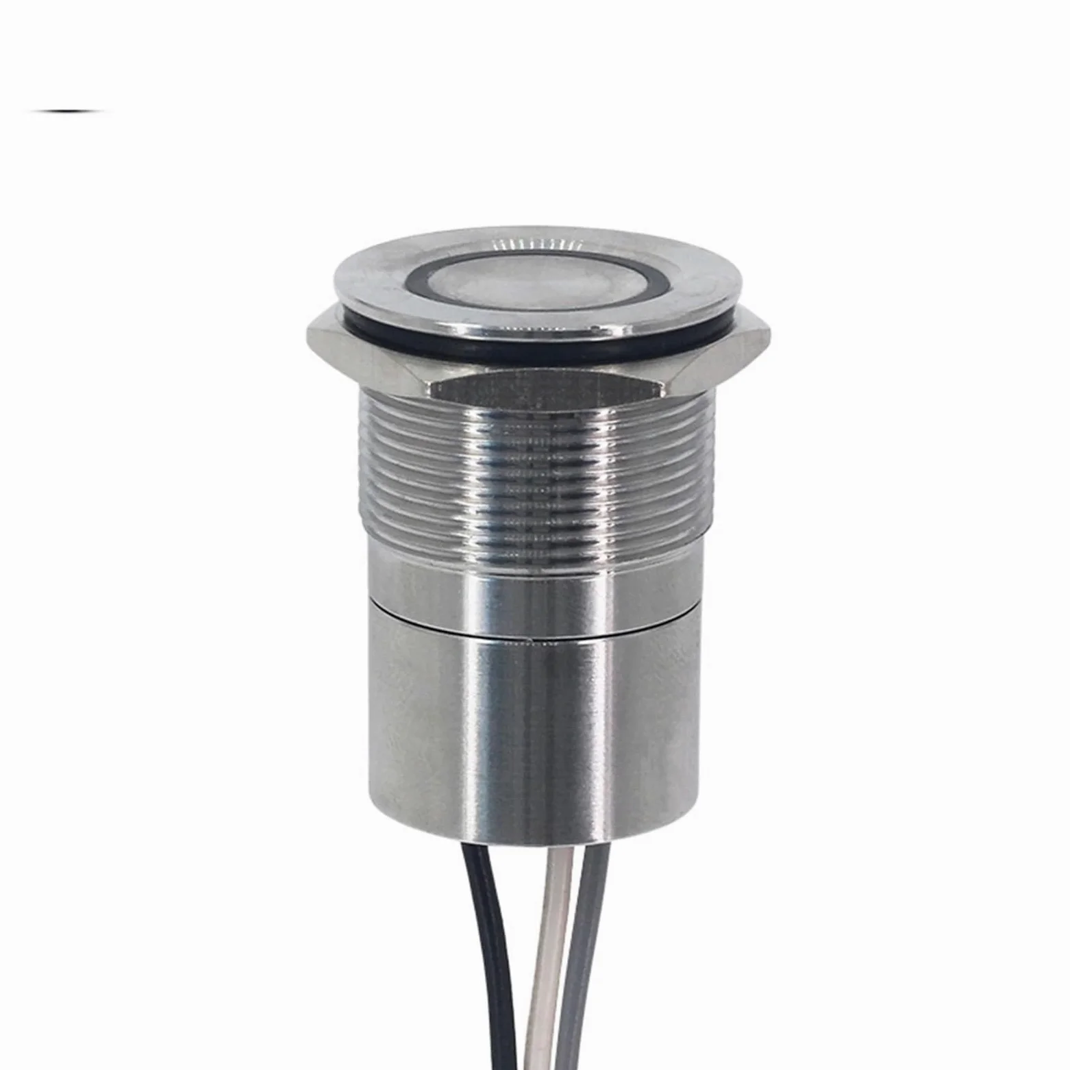 1 sztuk/inteligentny przełącznik czujnika dotykowego 12 V zatrzaskowe czujniki chwilowe przycisk 16/19/22/25/30 mm DC 6 V 24 V | Czerwona dioda LED, 22 mm