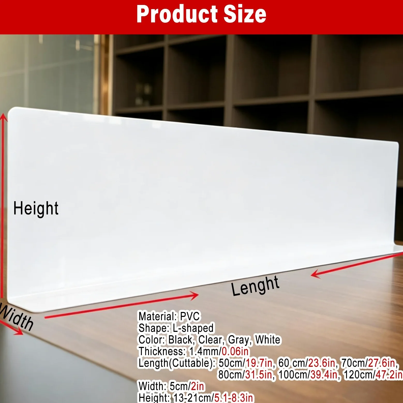 Zestaw 8 Sztuk Białe 1,4 Mm PVC Bariera Ochronna | Samoprzylepna, Uniwersalna, Oszczędzająca Miejsce Przezroczysta Osłona, Przyjazna Dla Wystroju Domu, Do Szafki Na Sofę