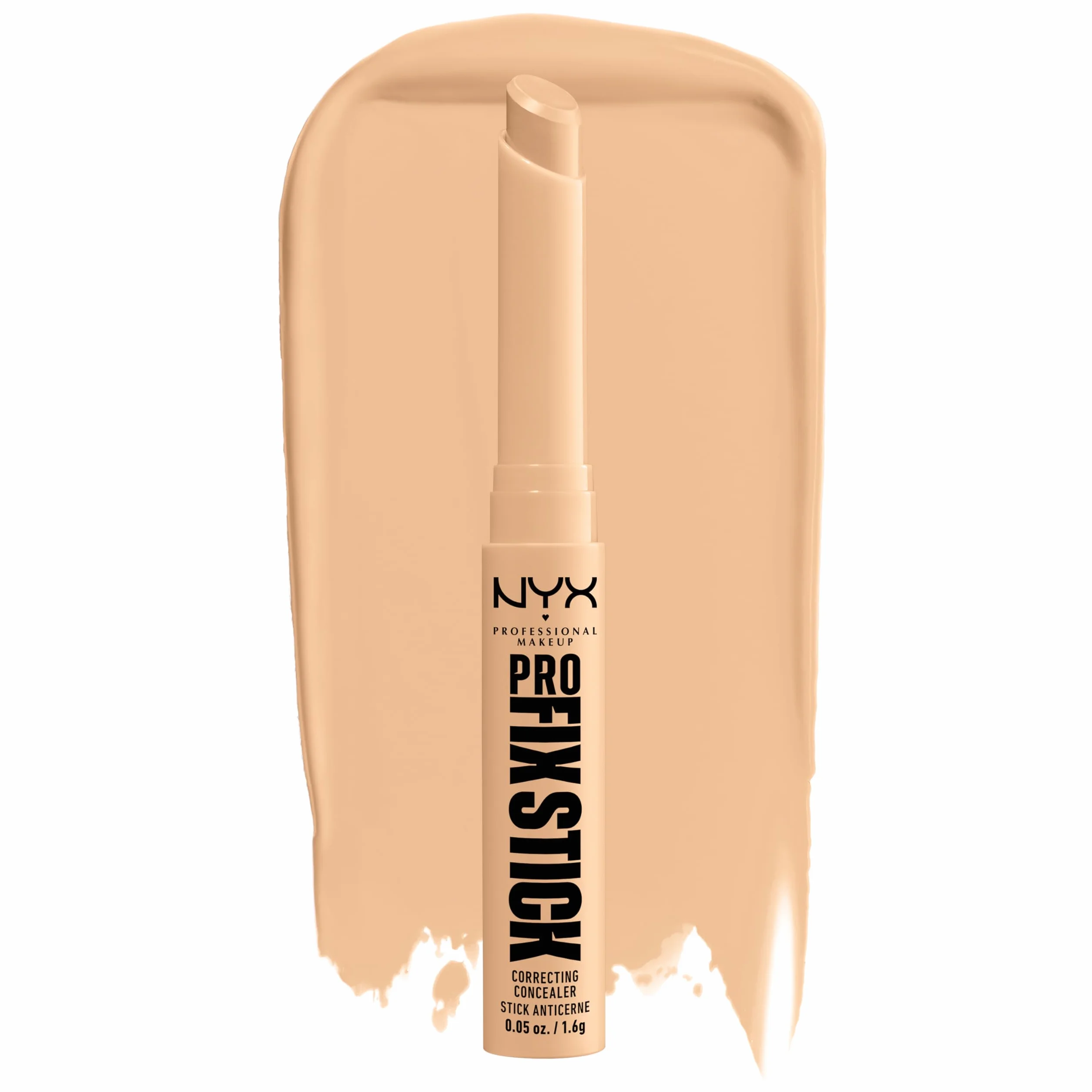 NYX Professional Makeup Korektor w sztyfcie, zakrywa niedoskonałości, ciemne plamy i przebarwienia, strój 12H, wegański, pro fix Stick, odcień : Naturalny