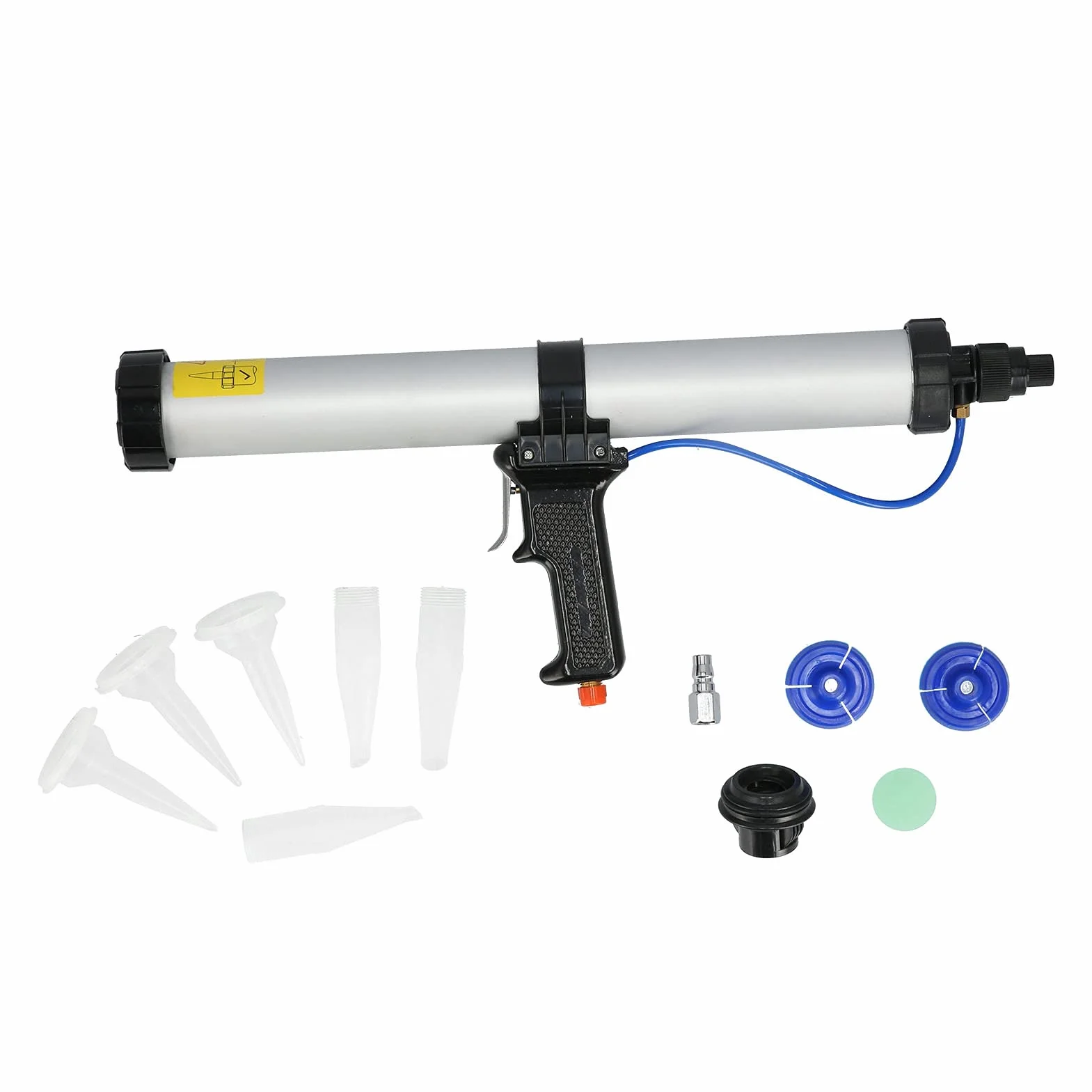 BRRNOO Pistolet do Uszczelniania, Elektryczny Pistolet do Uszczelniania Kiełbas 600 Ml Zasilany Powietrzem ze Stopu Aluminium Pneumatyczny Dekoracji Budynków, Kontenery na Statkach
