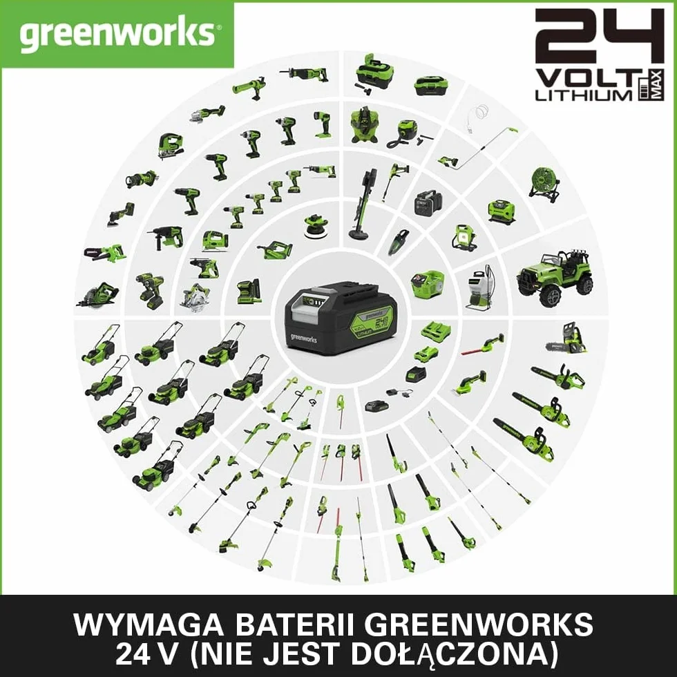 Greenworks Gd24Rs Piła Szablasta, Wielokolorowy, 24V