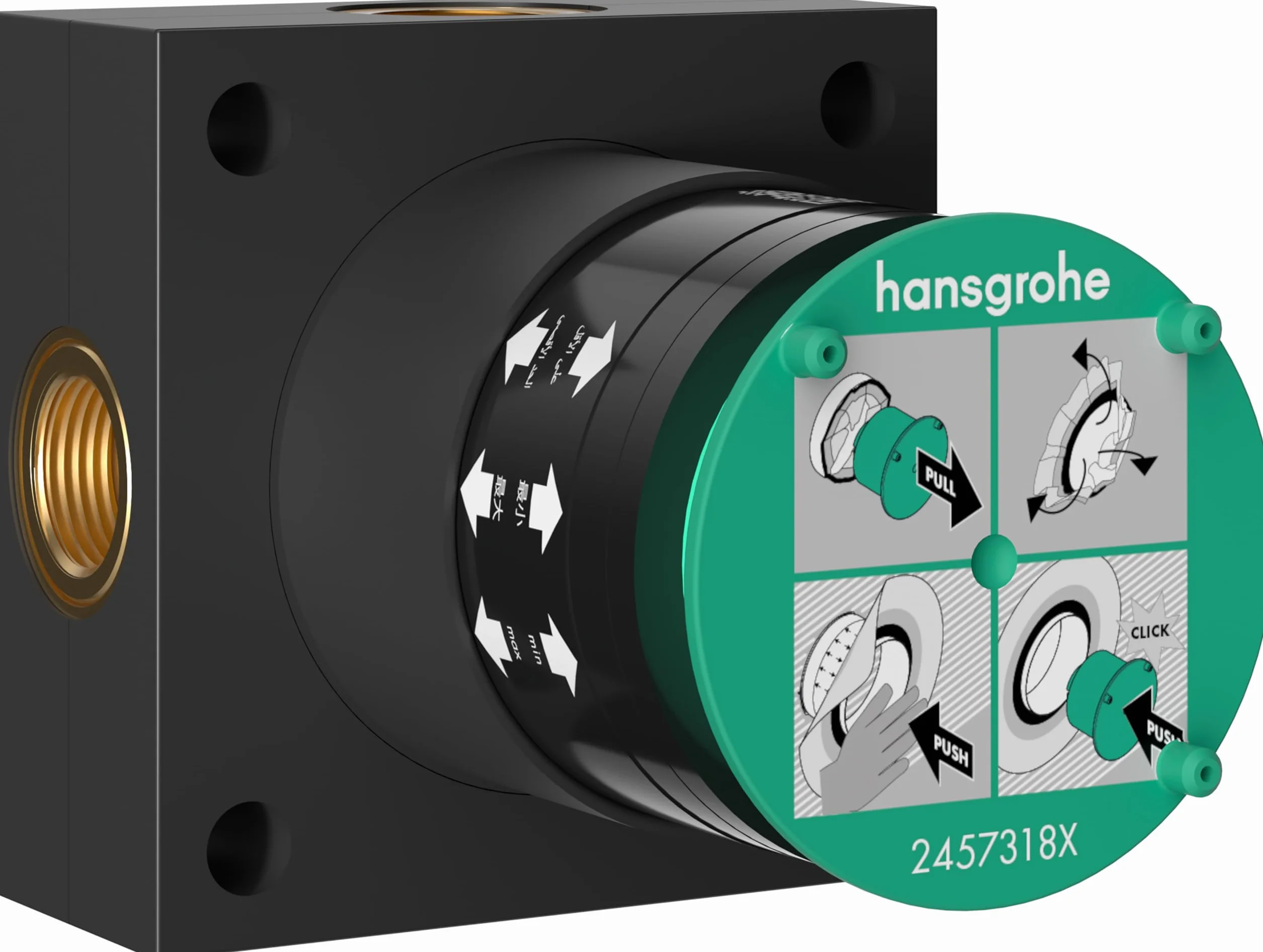 hansgrohe zestaw podstawowy do głowicy prysznicowej 2-strumieniowa, pasuje do niektórych głowic prysznicowych hansgrohe z 2 rodzajami strumienia, np. Raindance Alive, 24573180