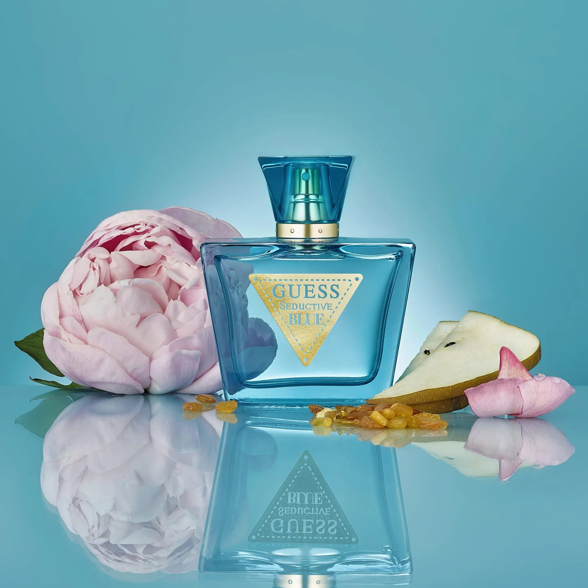GUESS Seductive Blue, woda toaletowa dla kobiet, kwiatowo-owocowy zapach, świeży i uzależniający zapach, długotrwały