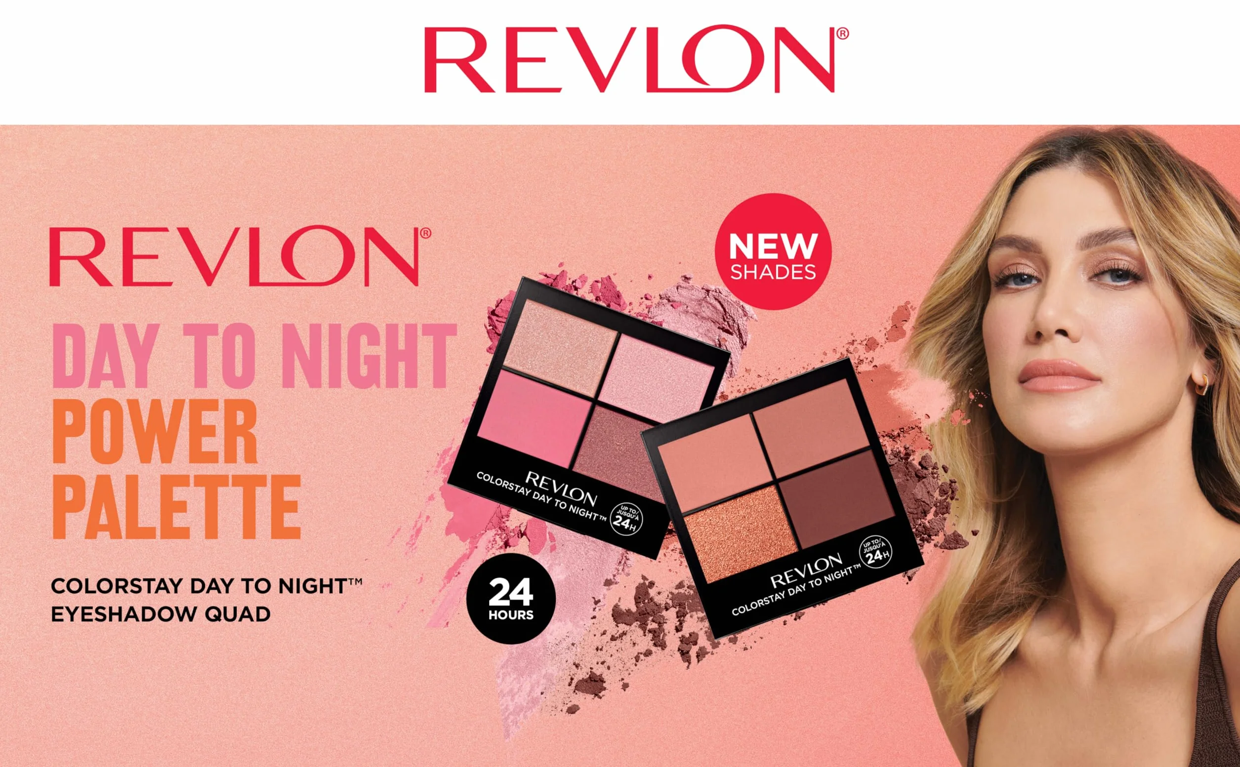 Revlon ColorStay Day to Night Eyeshadow Quad, 16HR Wear (4,8g) Matowe i błyszczące wykończenie, oszałamiający (570) Unisex