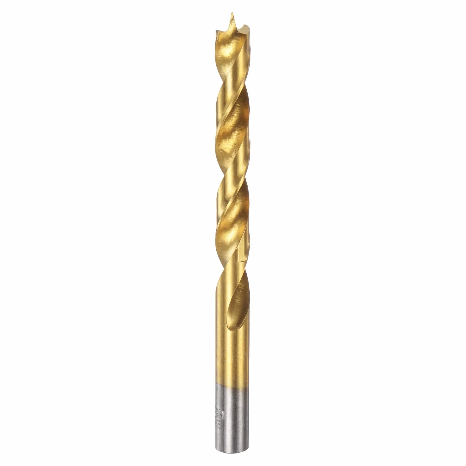 QUARKZMAN Wiertło Brad Point 9,5 mm (3/8") Dia prosty okrągły trzpień wiertło metryczne Brad Point spiralne wiertło spiralne do stolarza do obróbki drewna gumy, złoty