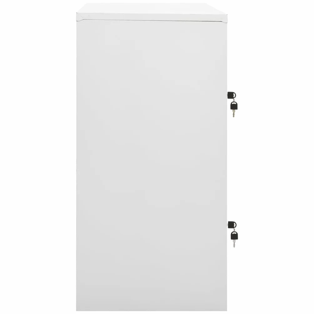 Szafki z szafkami szafkowymi zestaw 5 sztuk, jasnoszare, czerwone, ze stali, 90 x 45 x 92,5 cm, z zamkami, szafka do przechowywania, do biura, szkoły, szafka na segregatory, wytrzymała i