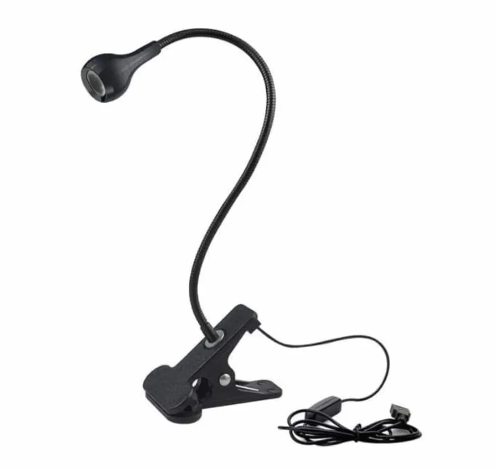 XANAYXWJ Uchwyt zaciskowy na biurko USB elastyczna stołowa lampka do czytania do sypialni dekoracja salonu lampka nocna do domu (czarna)