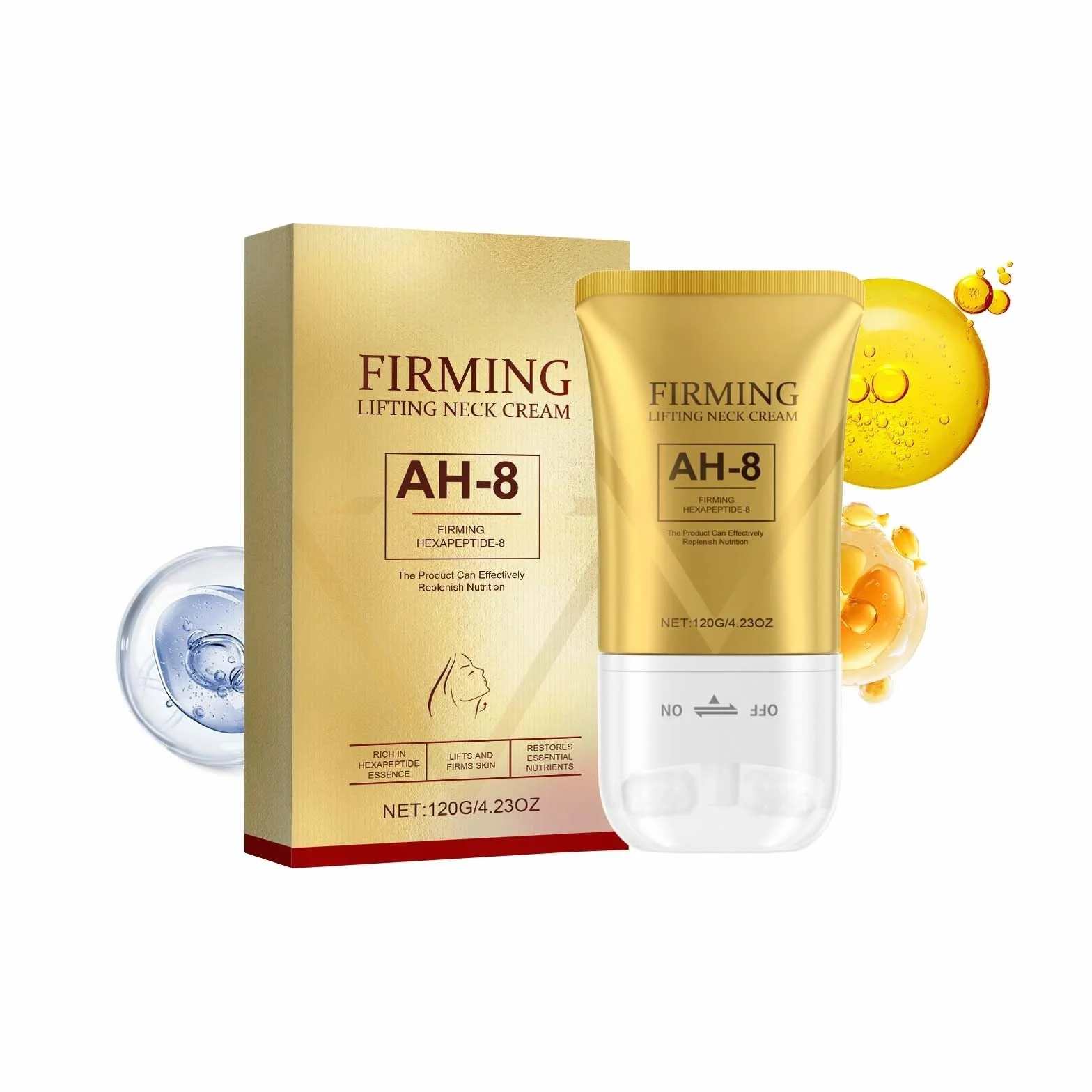 AH-8 Firming Neck Cream for Crepey Skin Body Care Comfort, Neck Firming Ceam for Reduces Neck Lines, Tightens Skin, Improves Elasticity, Moisturizes, Suitable for Both Men and Women (3)