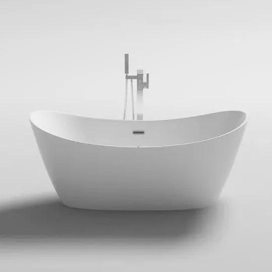 Łazienka Włochy Wanna 170x80x72 cm centrum wolnostojący biały błyszczący styl nowoczesny design