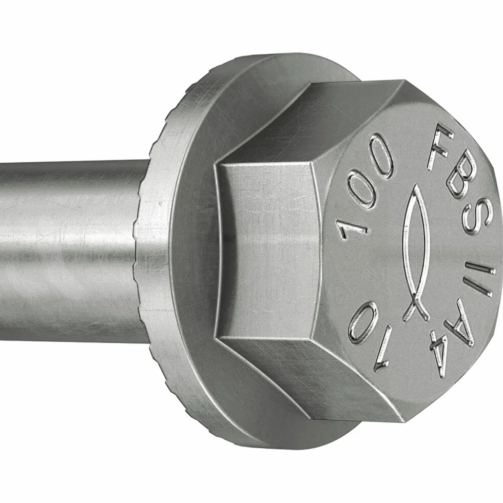 fischer UltraCut FBS II 8x100 50/35 US sześciokątny ze stali nierdzewnej, wydajna śruba do betonu z hartowaną końcówką, do obszarów zewnętrznych i mokrych, do bezpiecznego mocowania w betonie, 50 szt.