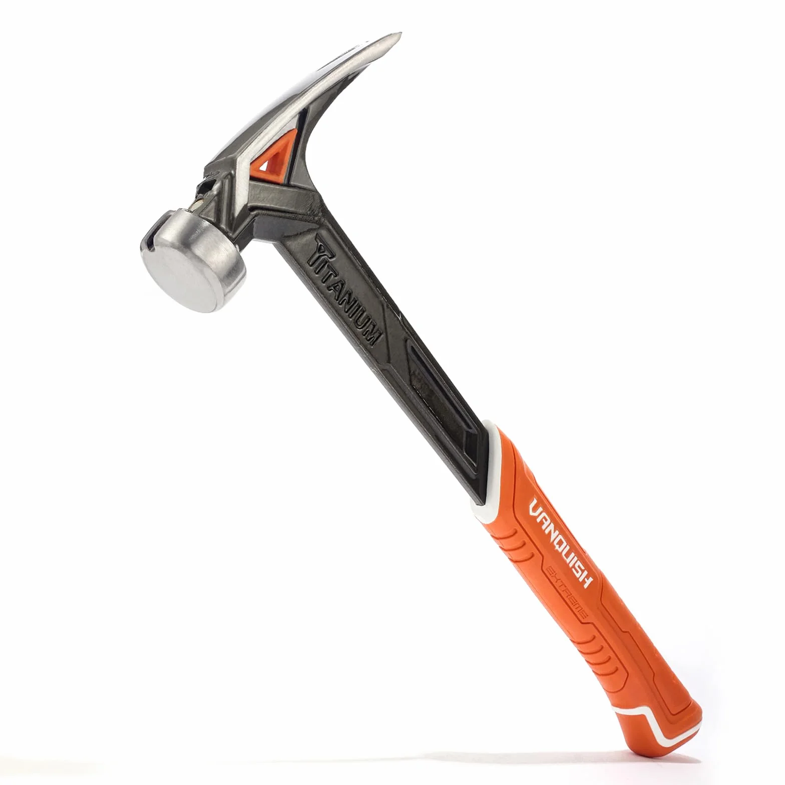 Vanquish 325 ml tytanowy młotek kadrowy z gładką twarzą, jednoczęściowy, kuty młotek z magnetycznym uchwytem na gwoździe i gumowym uchwytem - 0536