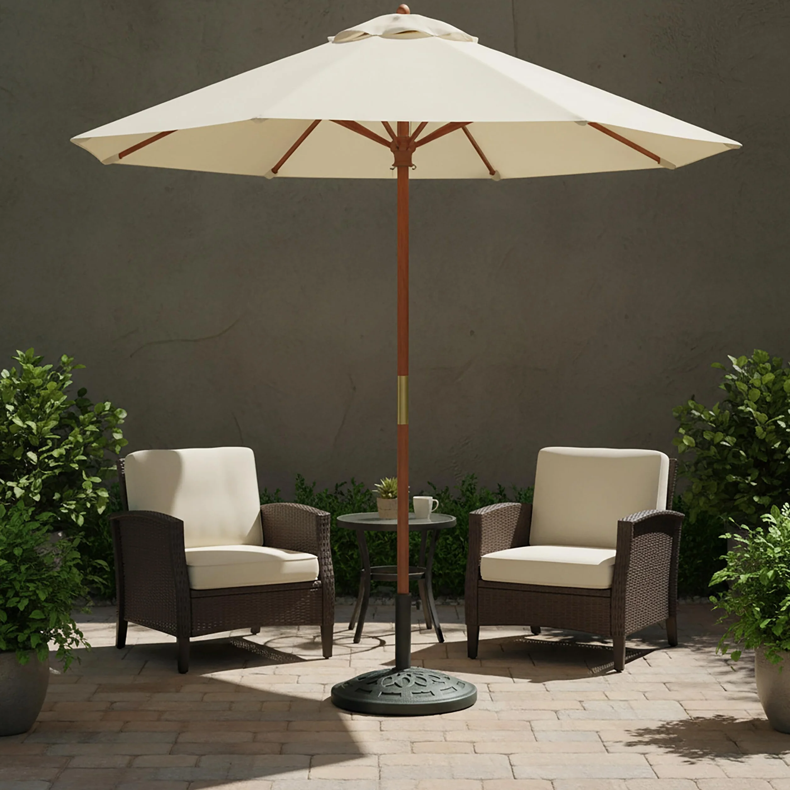 Relaxdays Stojak na parasole przeciwsłoneczne Ø 49 cm 34-48 mm czarny/zielony