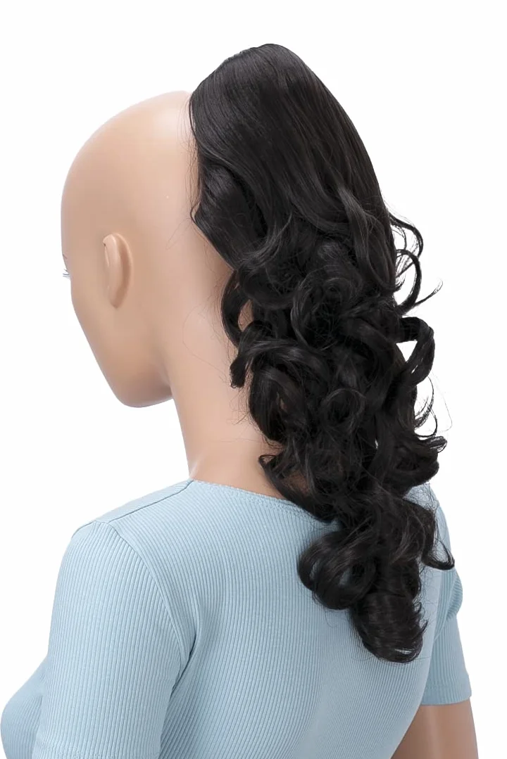 CAISHA 40cm Warkocz Kucyk Przedłużanie Włosów Obszernie Faliste Ciemnobrązowy H202