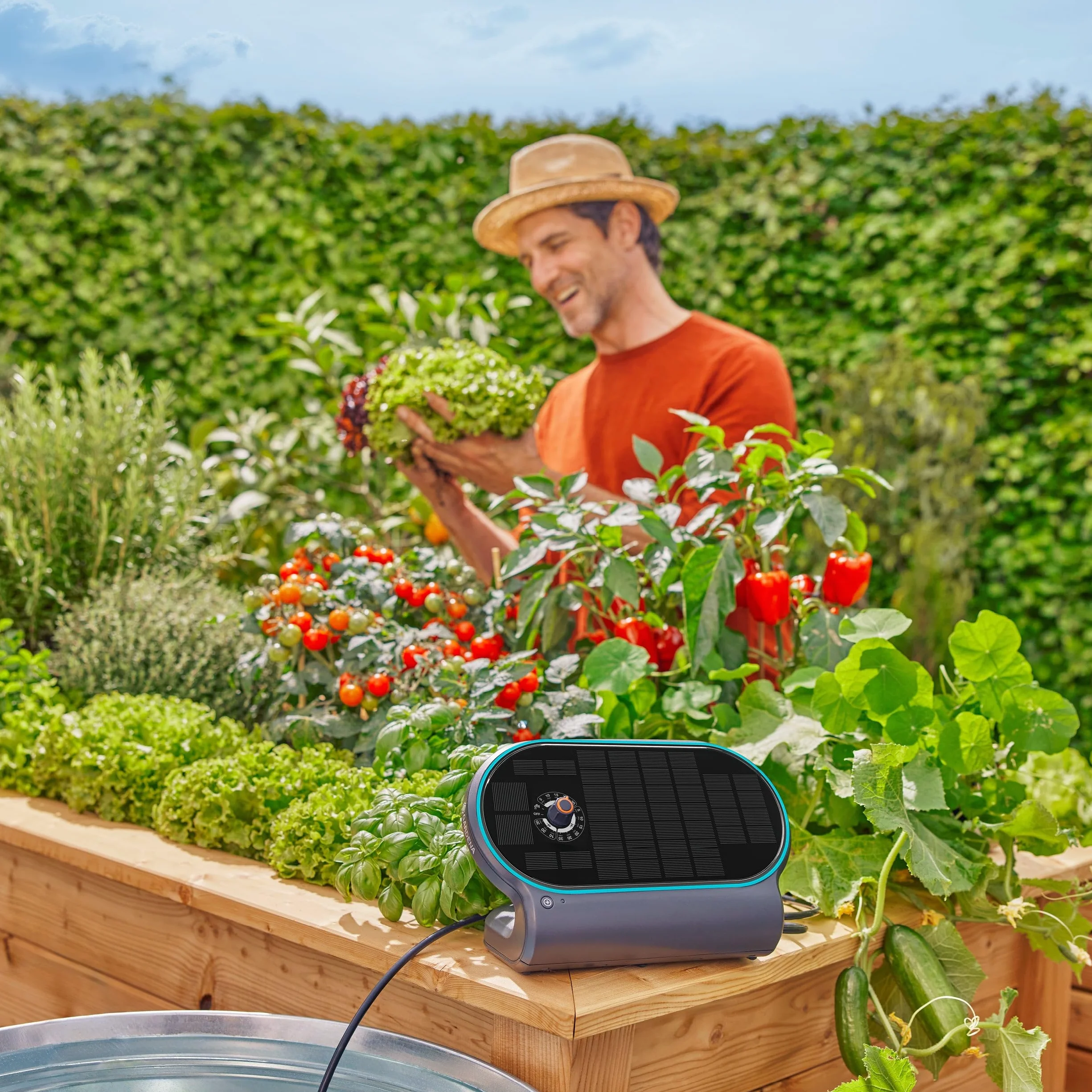 Gardena System nawadniania słonecznego AquaBloom L Set, automatyczny system nawadniania