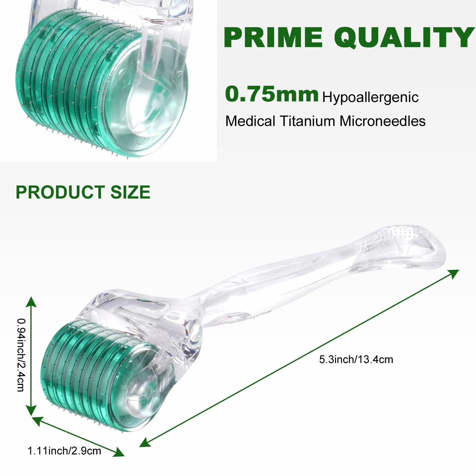 ACWOO Beard Roller 0,5 mm, Derma roller 192 prawdziwych igieł 0,5 mm, Derma Roller do wzrostu brody, Beard Roller z mikroigłami do twarzy i ciała – ściągający i modelujący dla mężczyzn i kobiet
