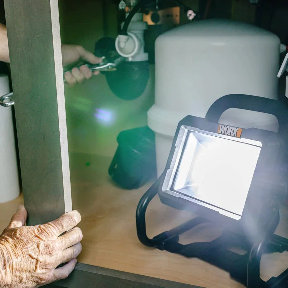WORX Wx026.9 Lampa Robocza Led, 0 W, 20 V, Szara, 23 X 26 X 24,5 Cm