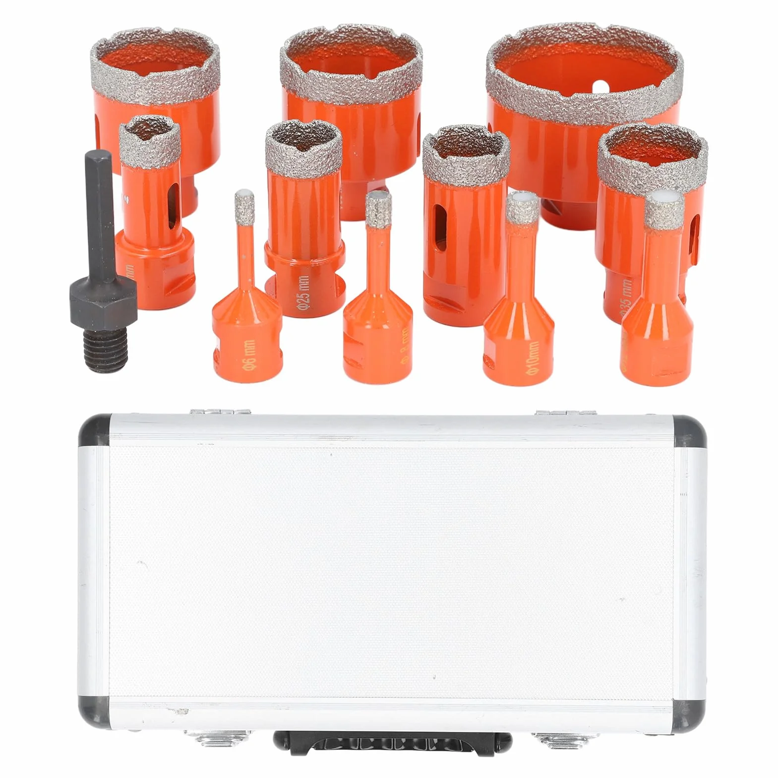 RiToEasysports Zestaw Otwornic do Płytek 11-częściowy Zestaw do Marmuru z Granitu Ceramicznego z Adapterem z Chwytem Sześciokątnym M14 Technologia Wosku Chłodzącego Bez Wysiłku Zapewniająca Płynne