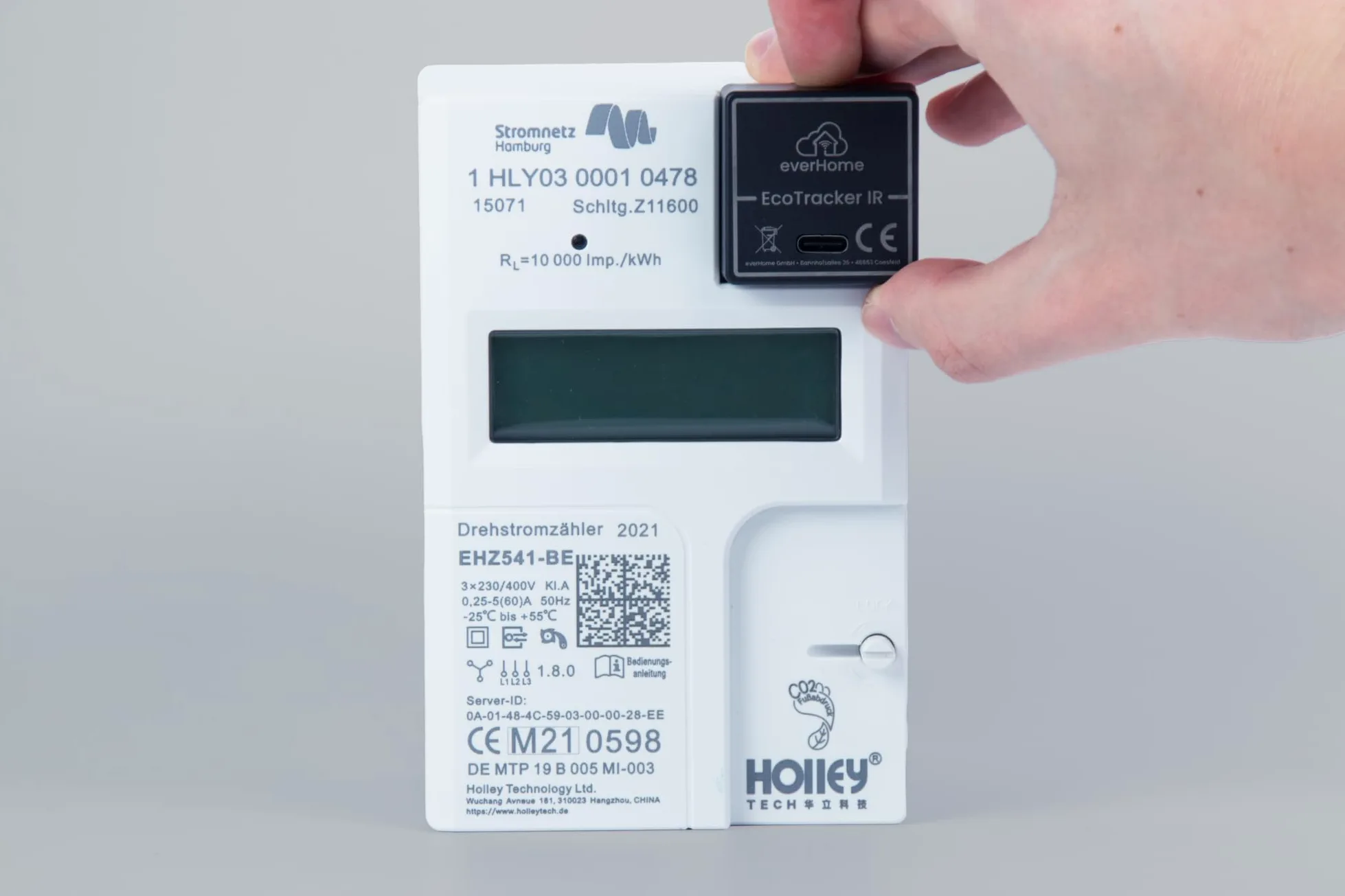 everHome EcoTracker IR licznik energii elektrycznej EHZ – głowica do czytania Smartmetr – w zestawie aplikacja