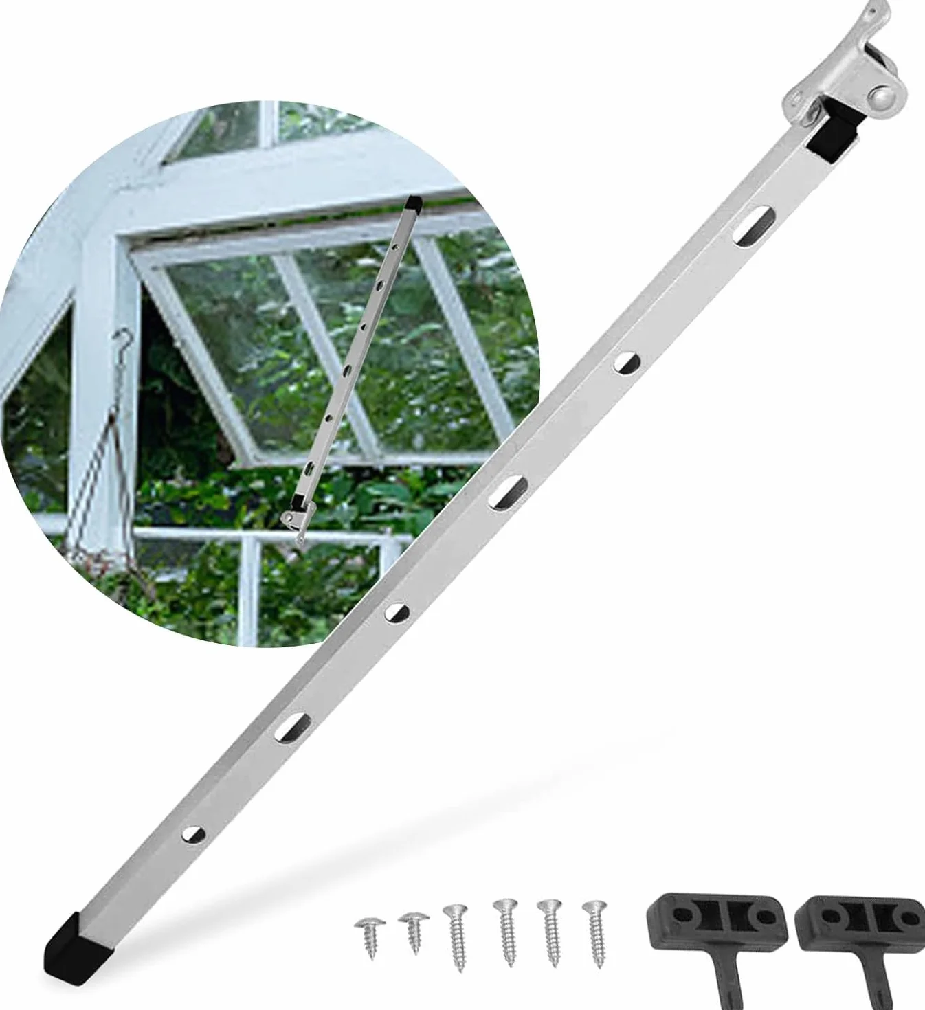 Ręczny drążek do otwierania okien, drążek do otwierania okien szklarniowych, ręczny aluminiowy zestaw do otwierania okien szklarniowych, do okien dachowych
