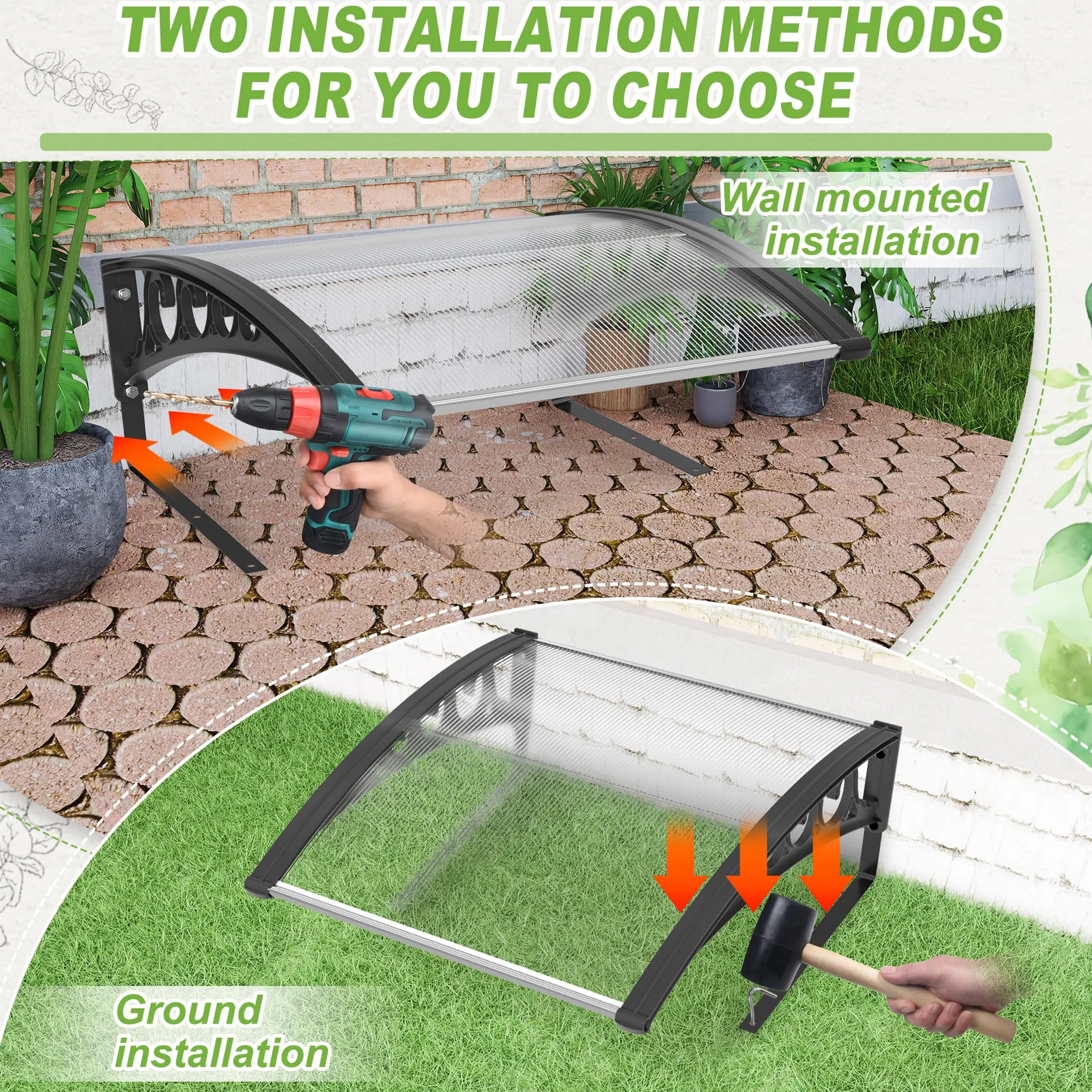 Froadp 103x81x45cm Garaż dla Robota Koszącego do Koszenia Trawy z Poliwęglanu Dach Garażowy na Kosiarkę Automatyczną Ochrona Przed Deszczem i Promieniowaniem UV Zadaszenie Kosiarki Automatycznej (Typ B)