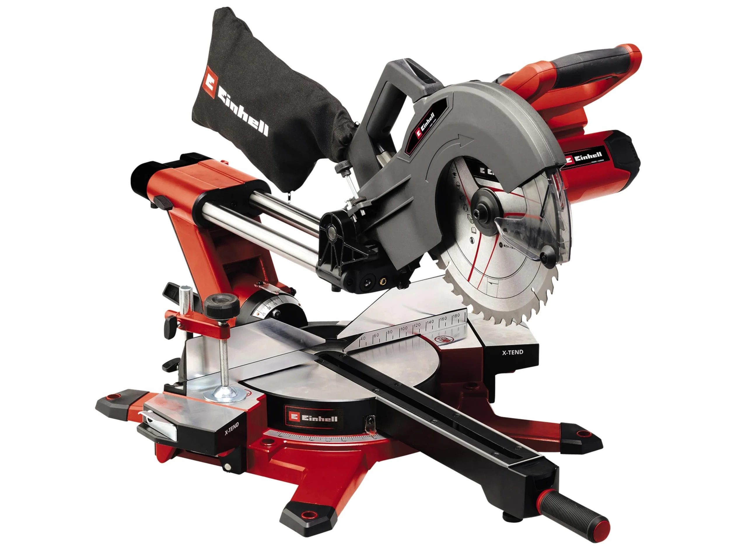 Einhell TE-SM akumulatorowa piła promieniowa 36/10 L Li-Solo Power X-Change (36 V, ostrze 254 mm, prędkość 3800 obr./min, poręczny system przesuwny, laser liniowy, bez akumulatora)