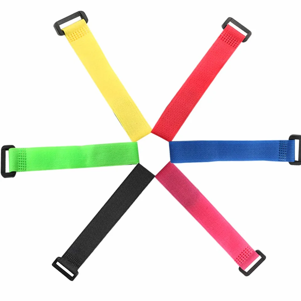 30 sztuk 20 x 2 cm zestaw nylonowych opasek kablowych, paski kablowe wielokrotnego użytku, regulowane zapięcia na kable z haczykiem i klamrą (czerwony żółty niebieski zielony różowy czarny)