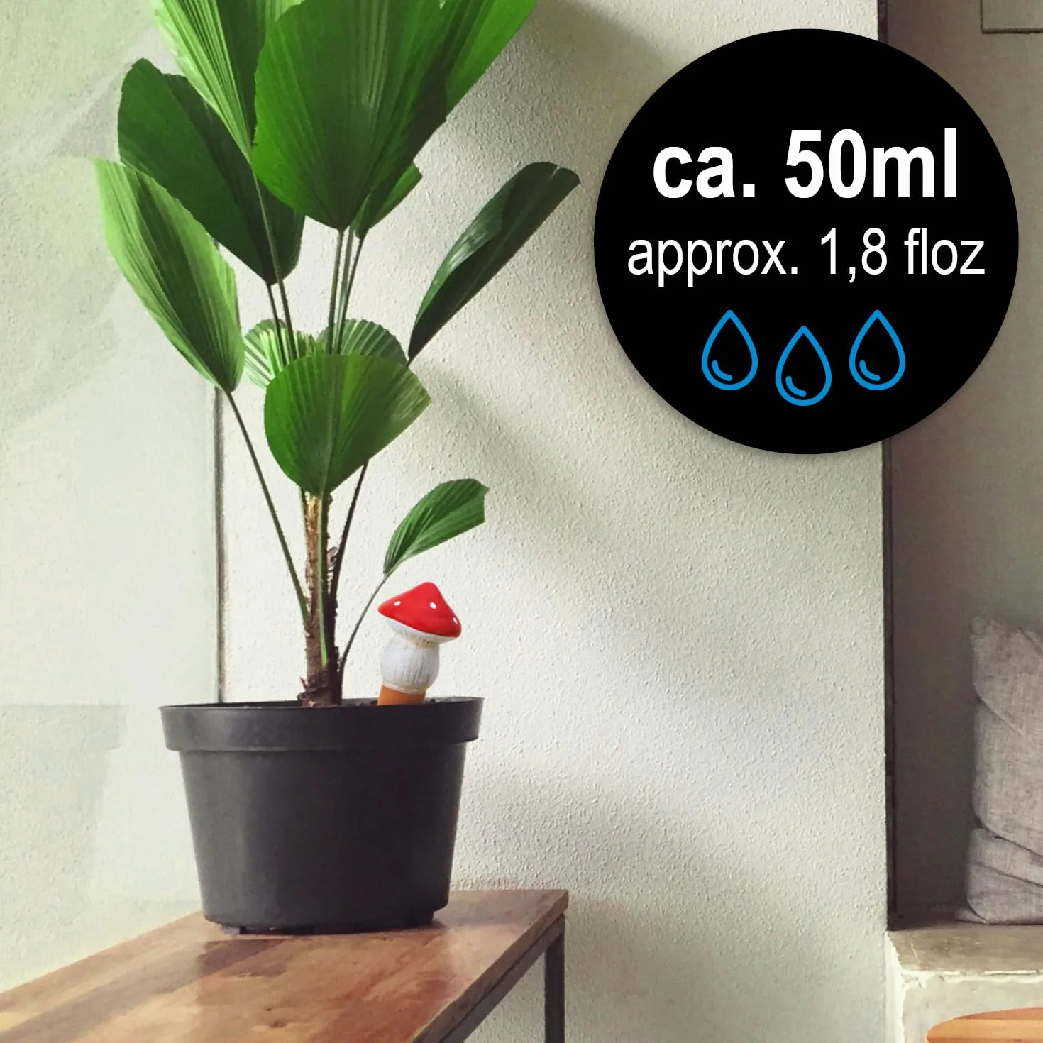 COM-FOUR® 4 szt. automatyczne nawadnianie roślin domowych, stożki gliniane, dozownik wody