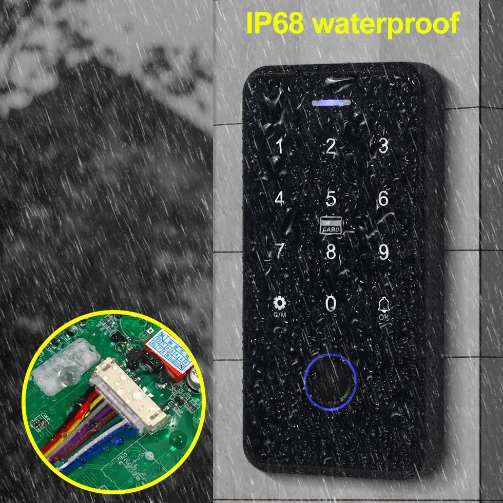YiToo Biometryczna klawiatura kontroli dostępu do odcisków palców aplikacja Tuya inteligentny otwieracz do drzwi NFC wodoodporna klawiatura RFID 13,56 MHz z wyjściem/wejściem Wiegand 26 bitów