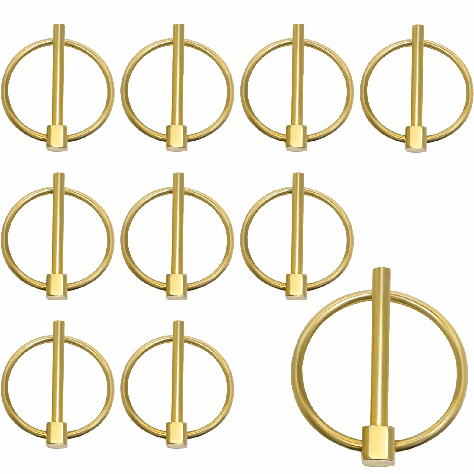 10 Stück Klappsplinte Sortiment, Klappstecker Sortiment, Ringsplinte Sortiment für Boot, Anhänger, Traktor