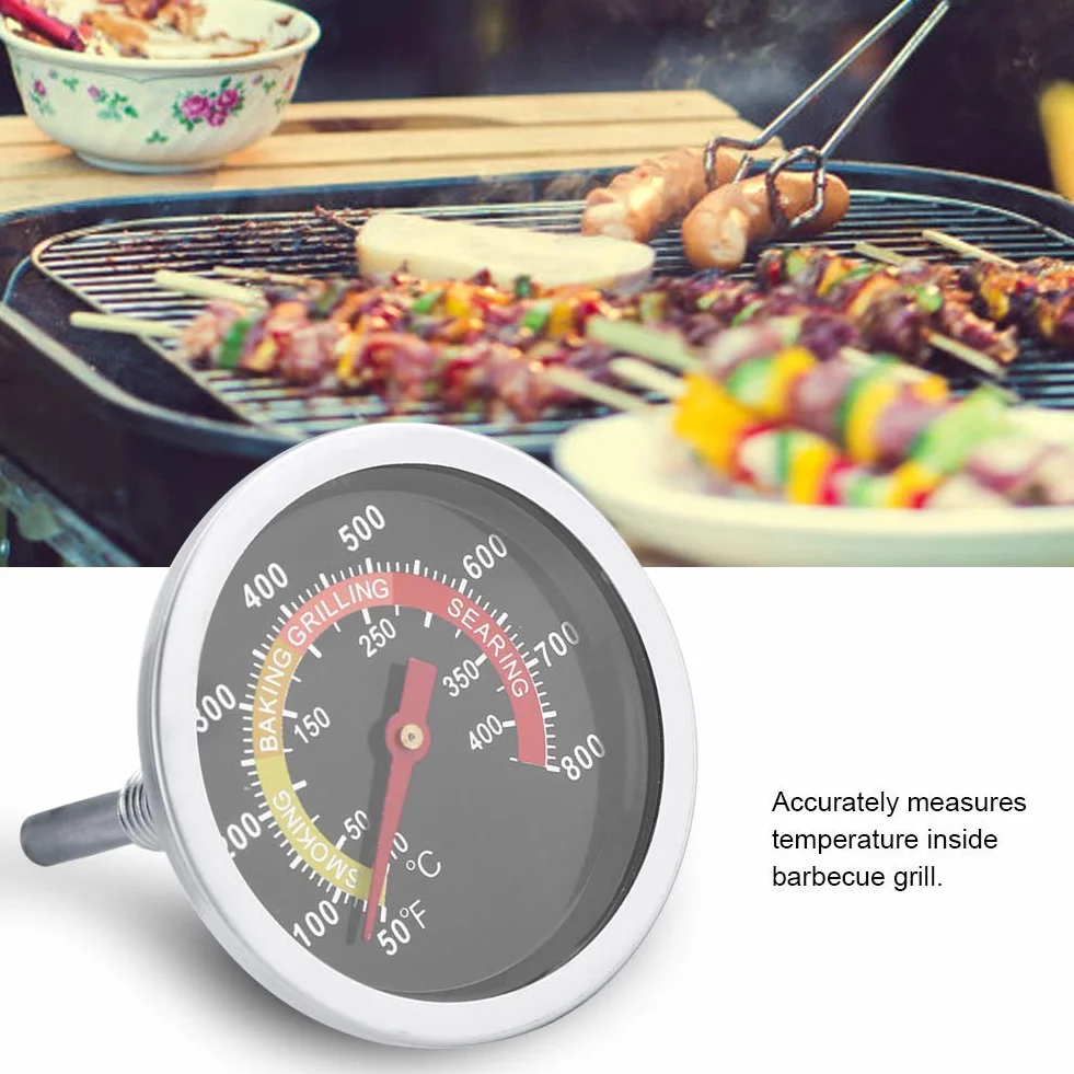 50~800 ℉ termometr ze stali nierdzewnej do grillowania wyświetlacz temperatury do grillowania OPAKOWANIA WIELORAZOWE socialme-eu