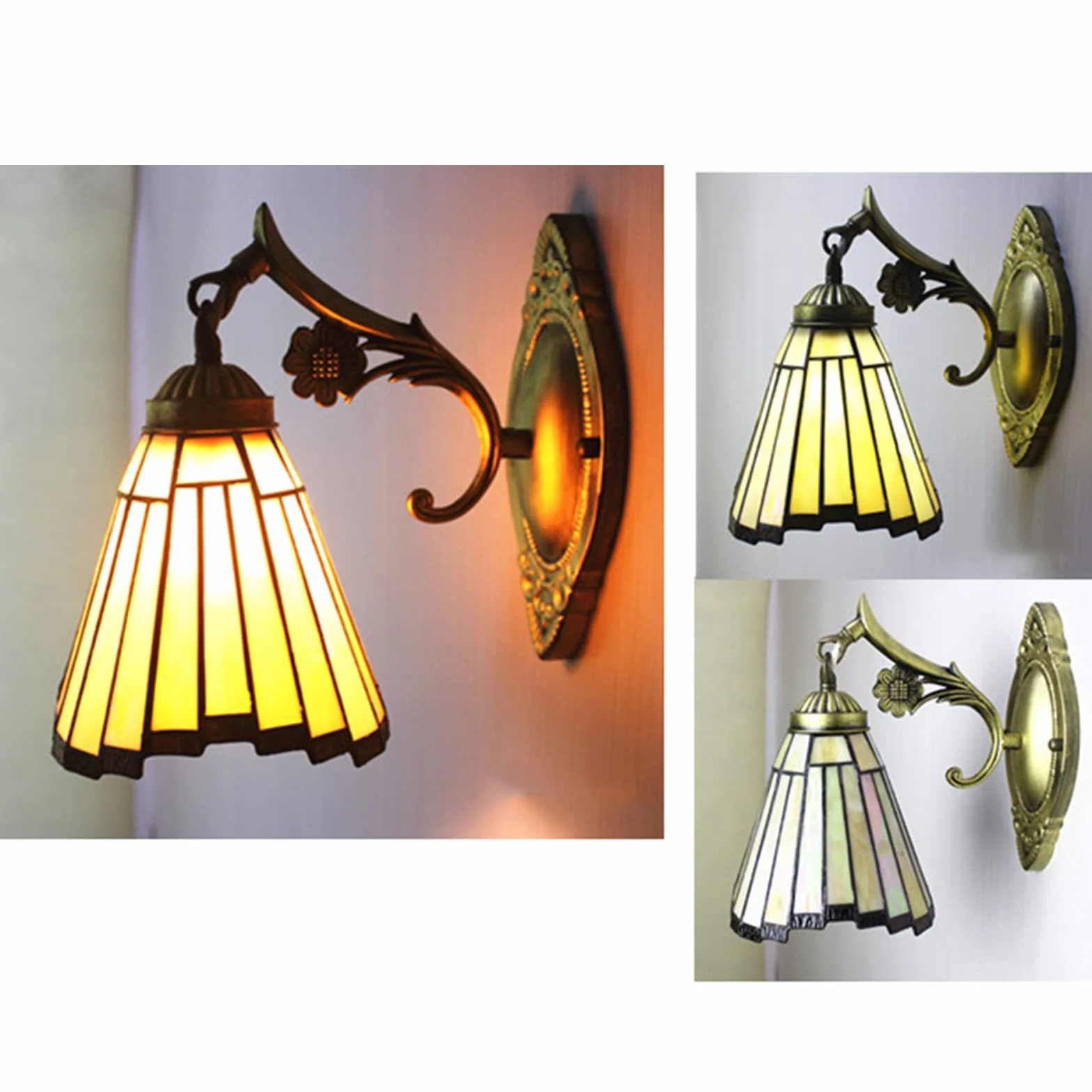 Lampy Ścienne, Kreatywne Lampy Nocne W Stylu Tiffany Ręcznie Robione Witraże Do Domu Do Sypialni, Oświetlenie Wewnętrzne