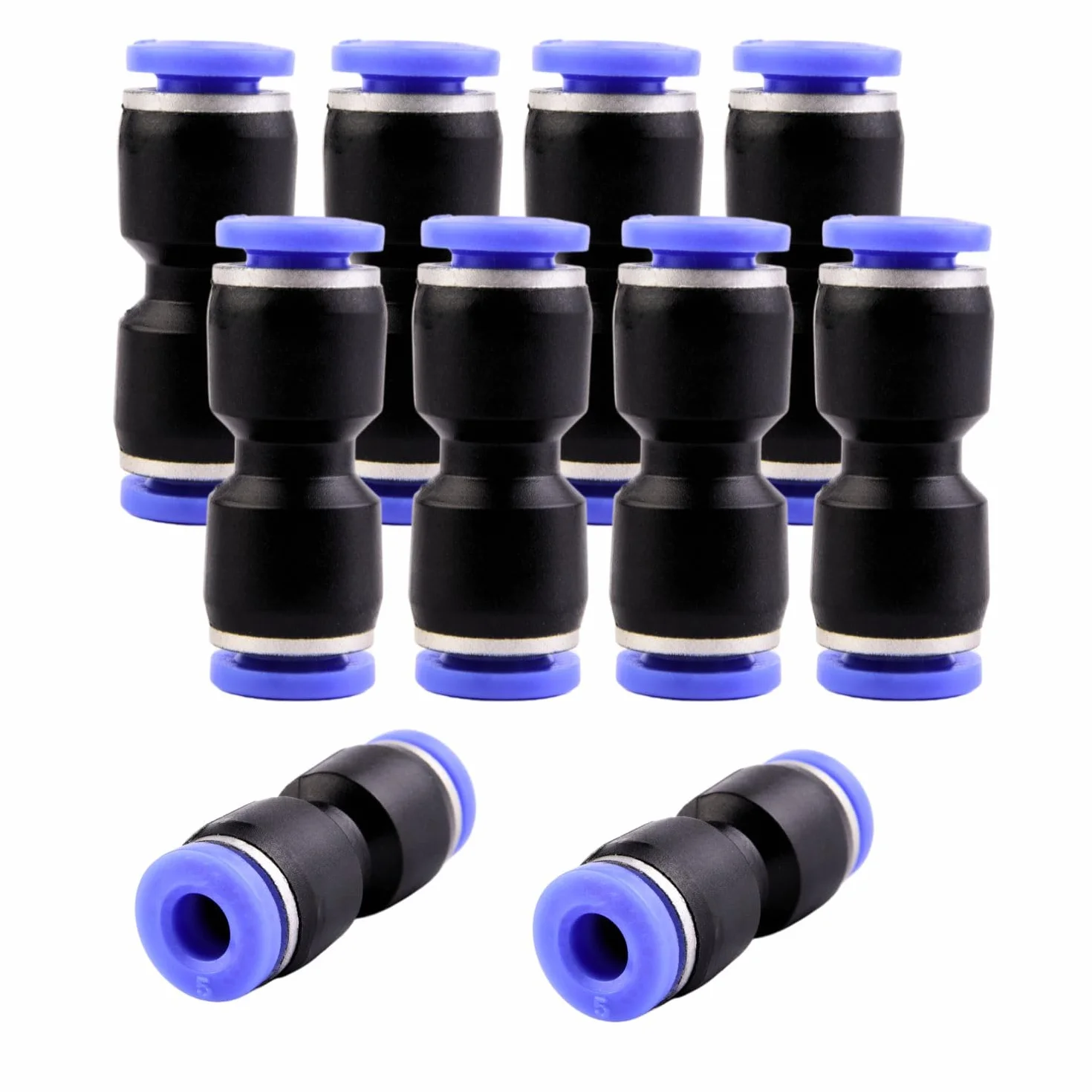10 sztuk 5 mm złączki pneumatyczne szybkozłączka Push In szybkozłączka pneumatyczna prosta 5 mm szybkozłączka narzędzia pneumatyczne do sprężonego powietrza szybkozłączki