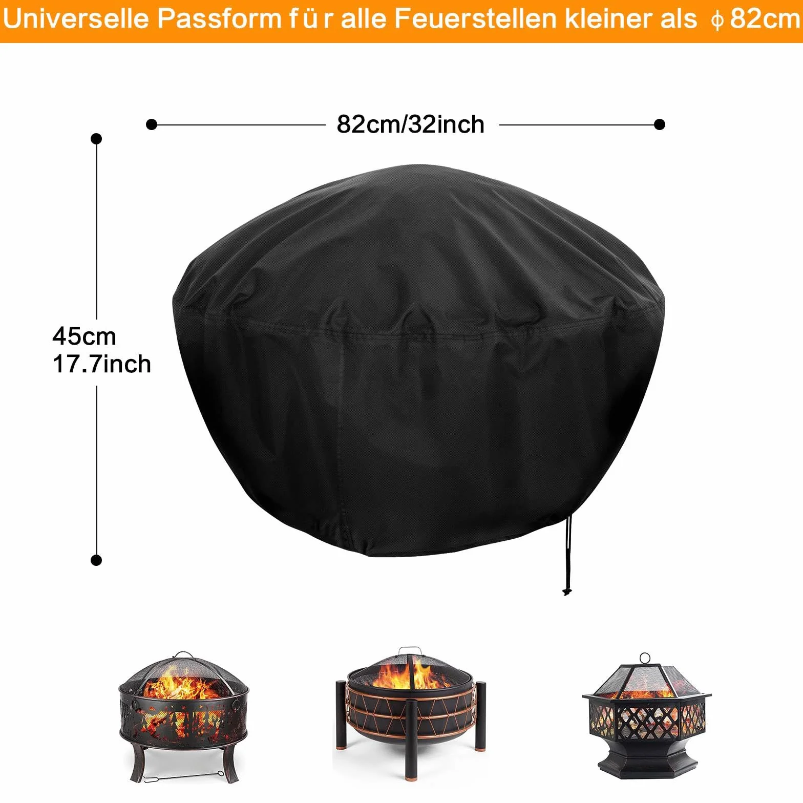 Pokrowiec na palenisko 82x45 cm wodoszczelny 500D Oxford
