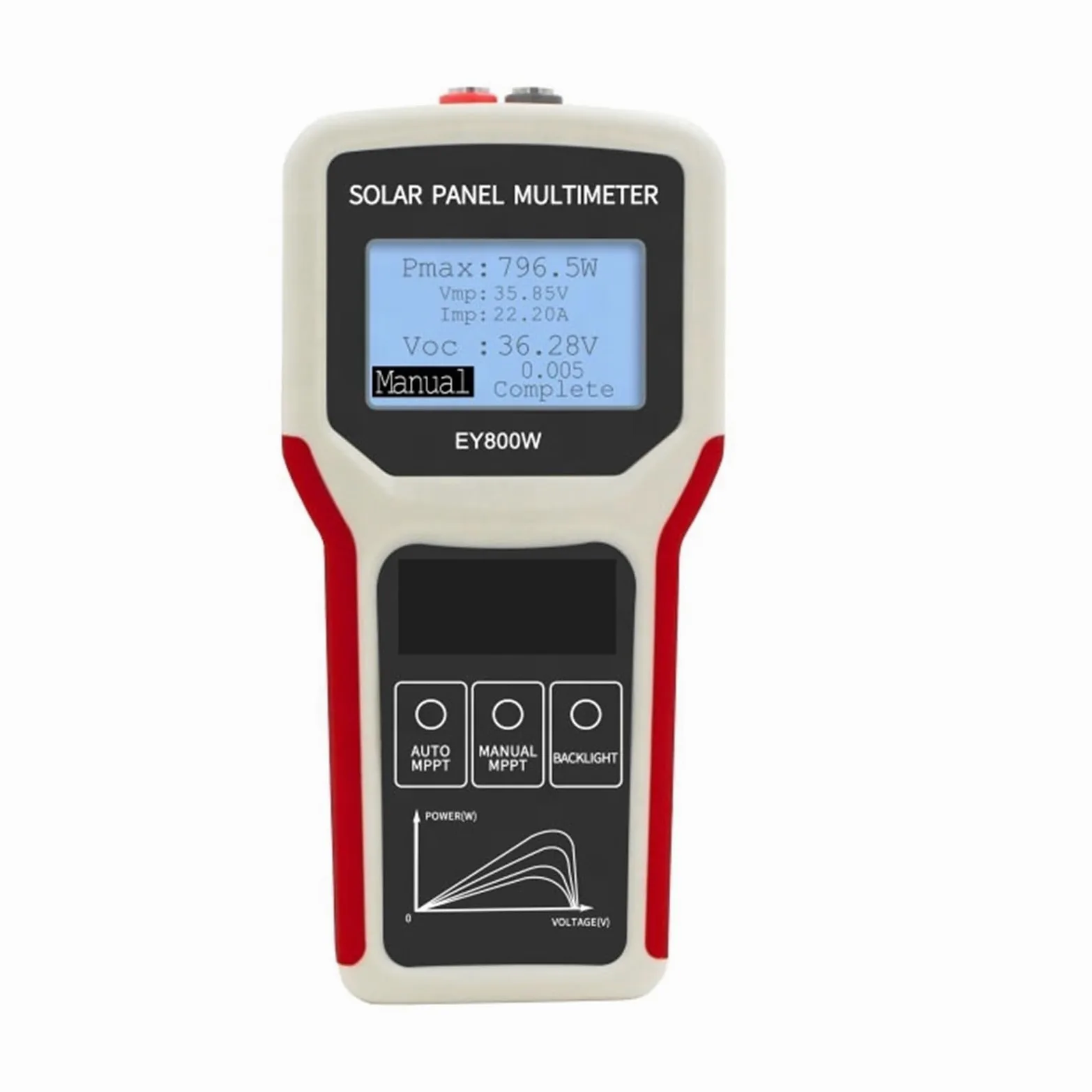 EY800W LCD MPPT Multimetr Panel Słoneczny Tester Panel Słoneczny Inteligentny tester prądu tester napięcia Cyfrowy miernik fotowoltaiczny VOC