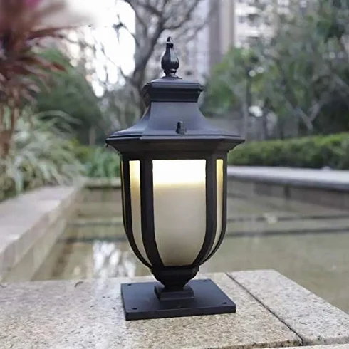 E27 Led Zewnętrzny Ogród Oświetlenie Krajobrazu Kolumna Lampa Czołowa Wodoodporna Europejska Aluminiowa Kinkiet Oświetlenie Zewnętrzne