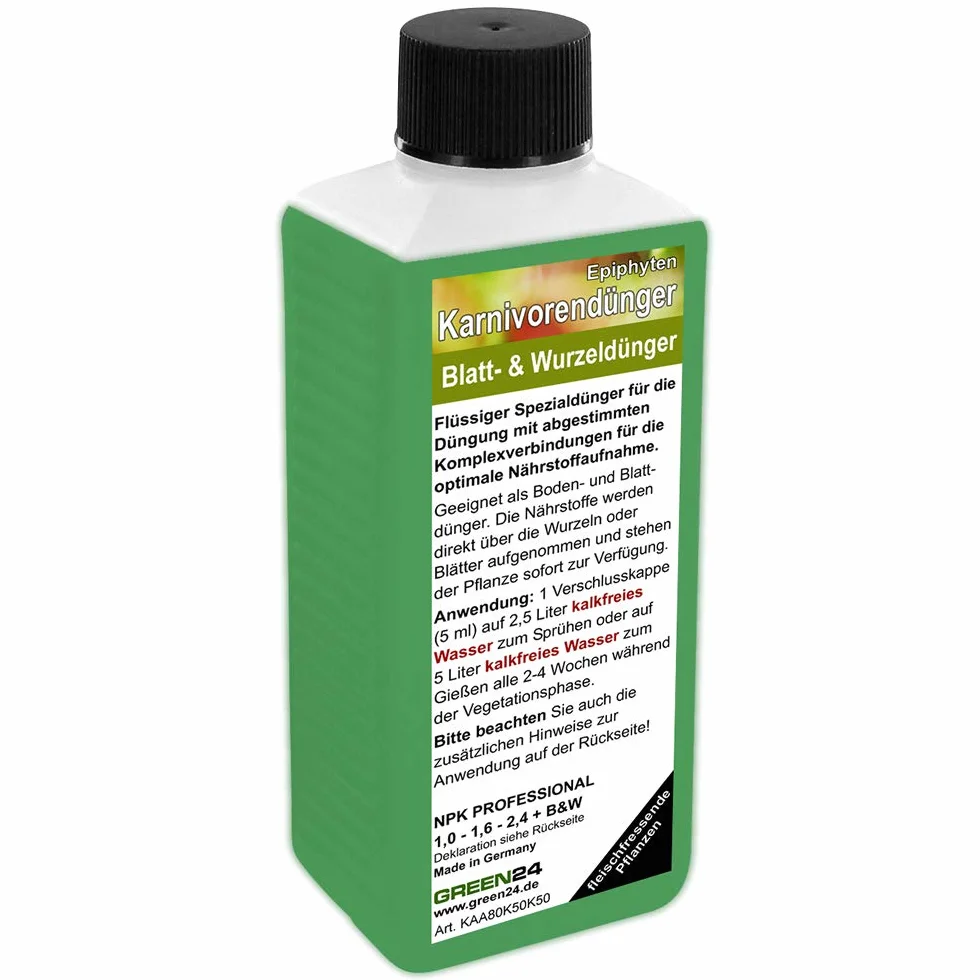 GREEN24 Nawóz do karnivoren 250 ml Specjalny Nawóz do Roślin Mięsożernych NPK