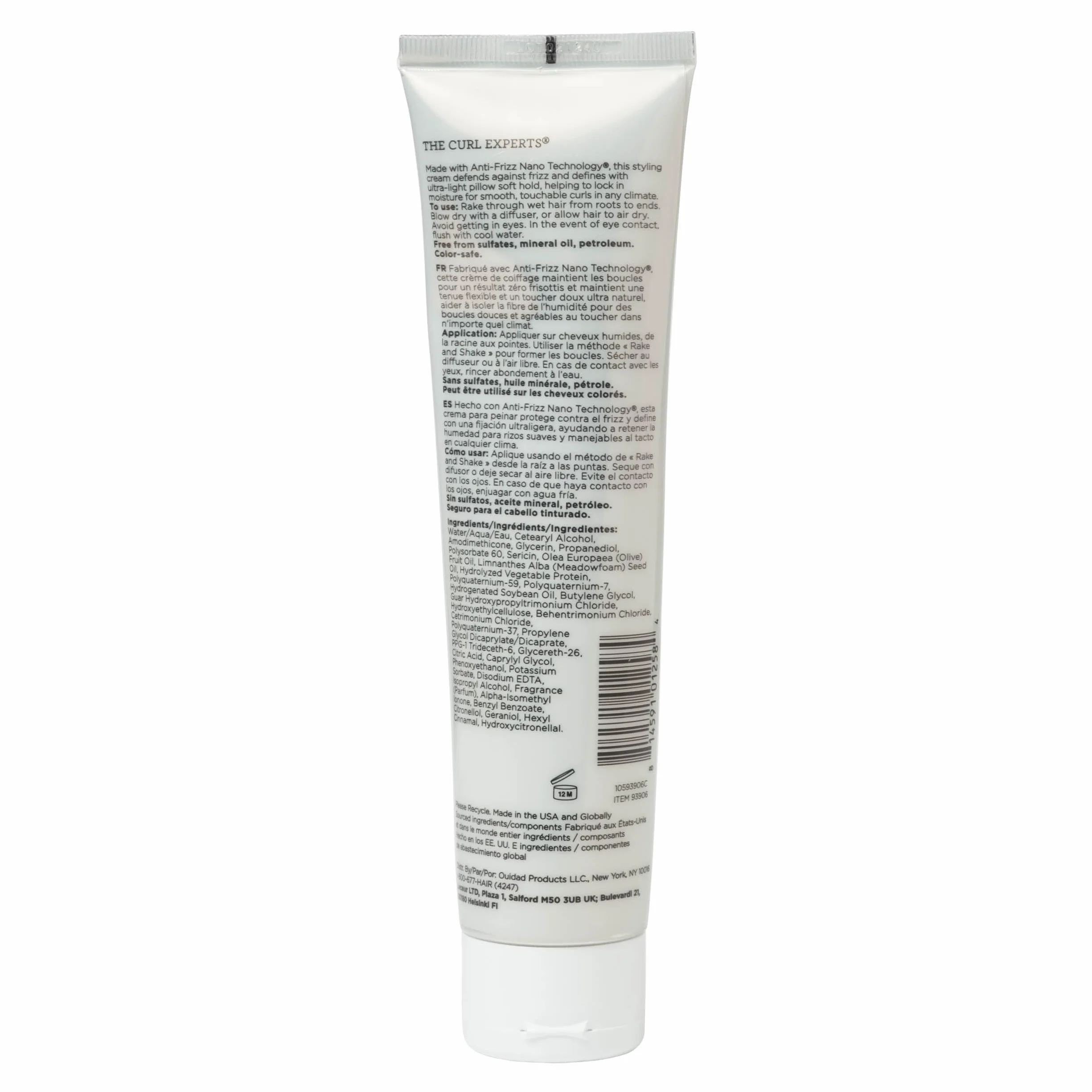 Ouidad Advanced Climate Control Featherlight Styling Cream Defines Curls Soft Hold Heat Ptotected 168ml