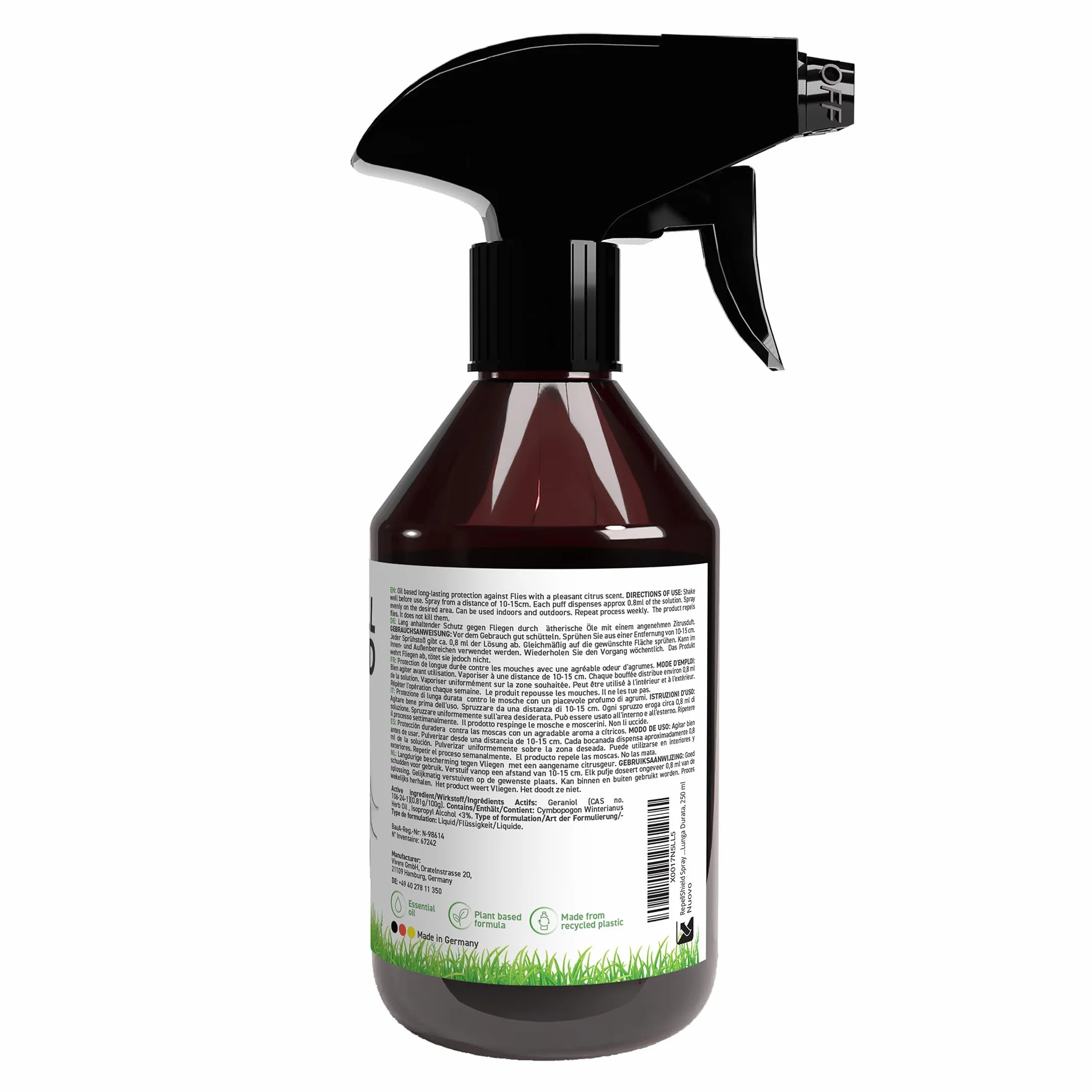 RepellShield® Spray do odstraszania much 250 ml na muchy owocówki do użytku wewnątrz i na zewnątrz